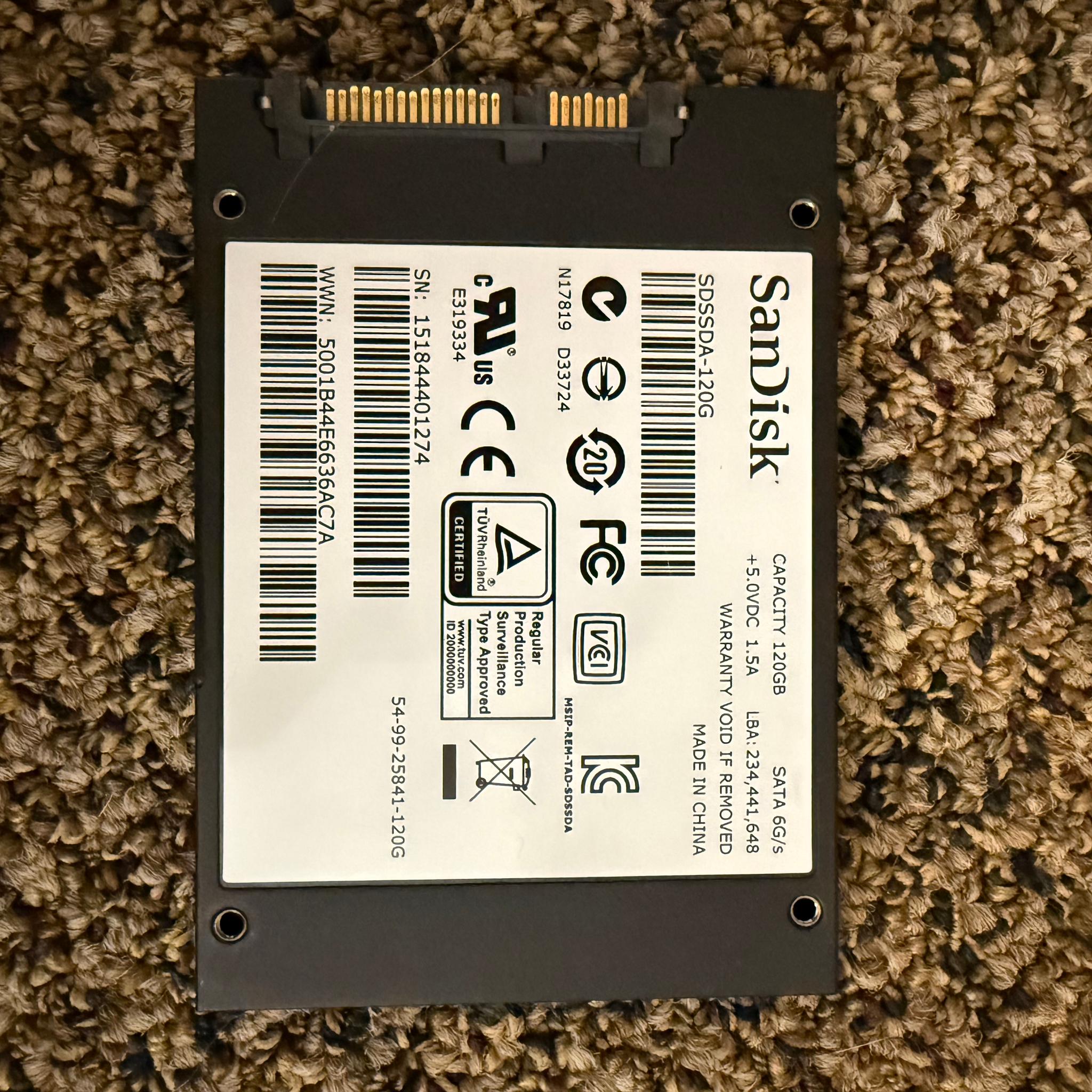 SanDisk SSD PLUS 120GB Internal SSD - SDSSDA-120G