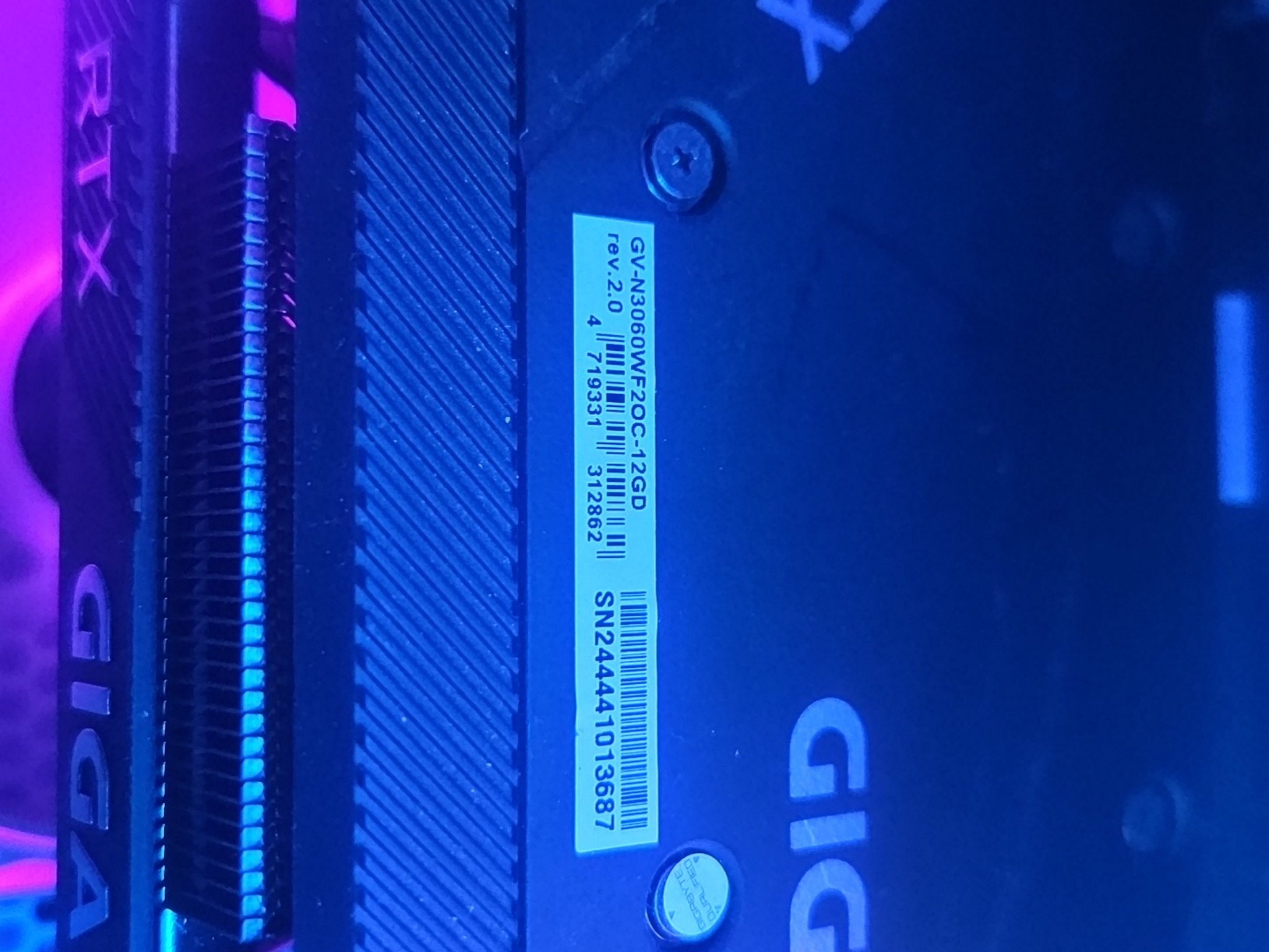 Gigabyte WINDFORCE OC Rev 2.0 GeForce RTX 3060 12GB