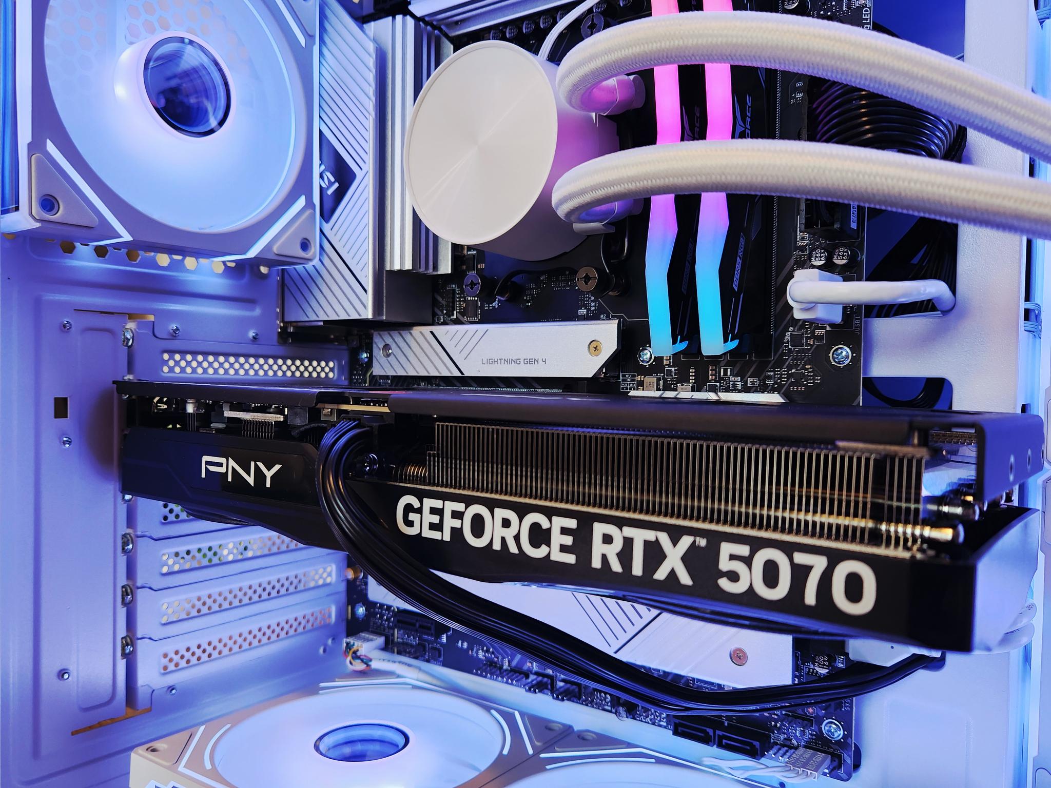 "White Stallion" Gaming PC | RTX 5070 OC | RYZEN 5 7500F | 32GB DDR5 | 1TB M.2 SSD | WINDOWS 11 PRO