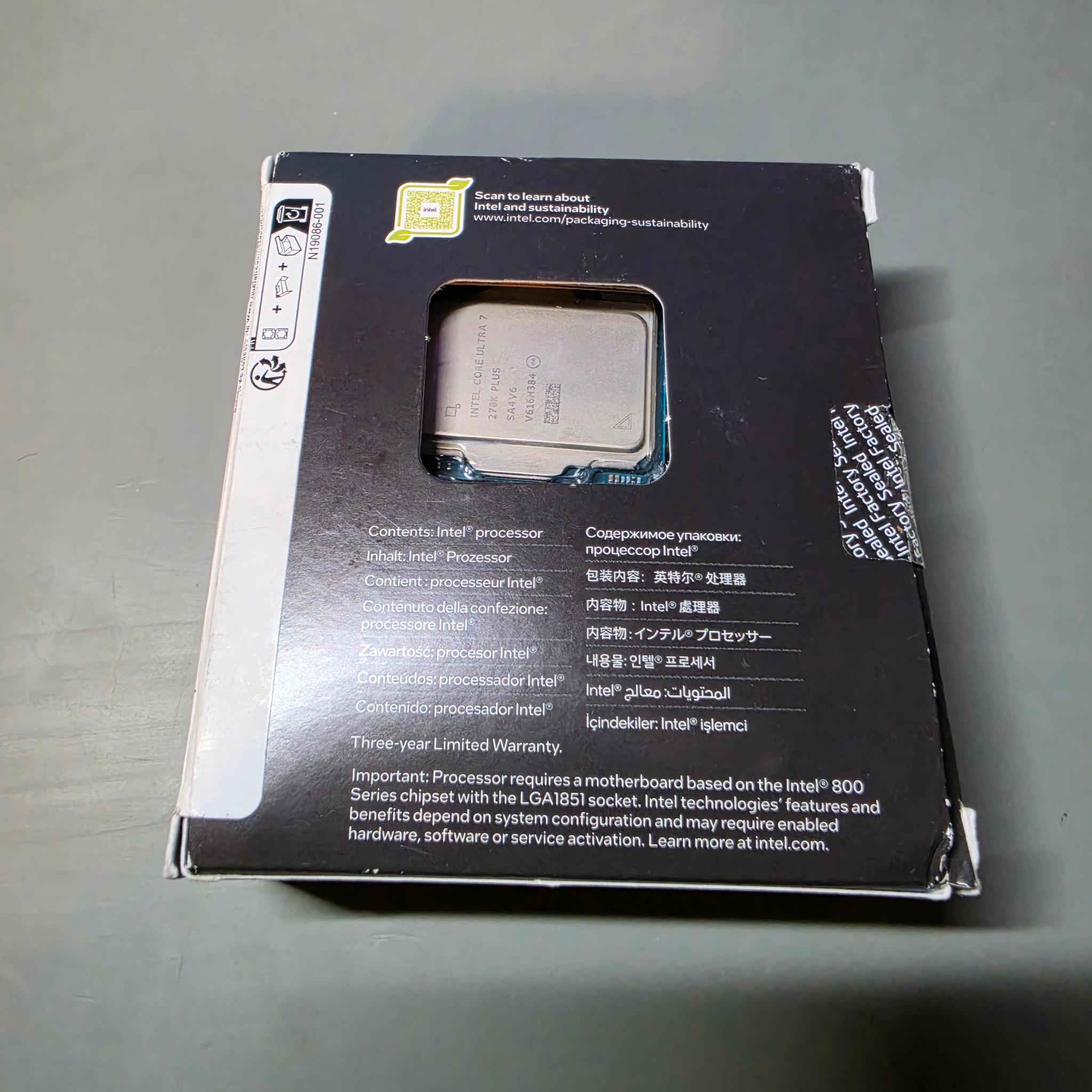 Intel Core Ultra 7 270K Plus 20-Core 3.8GHz LGA1851 Unlocked CPU