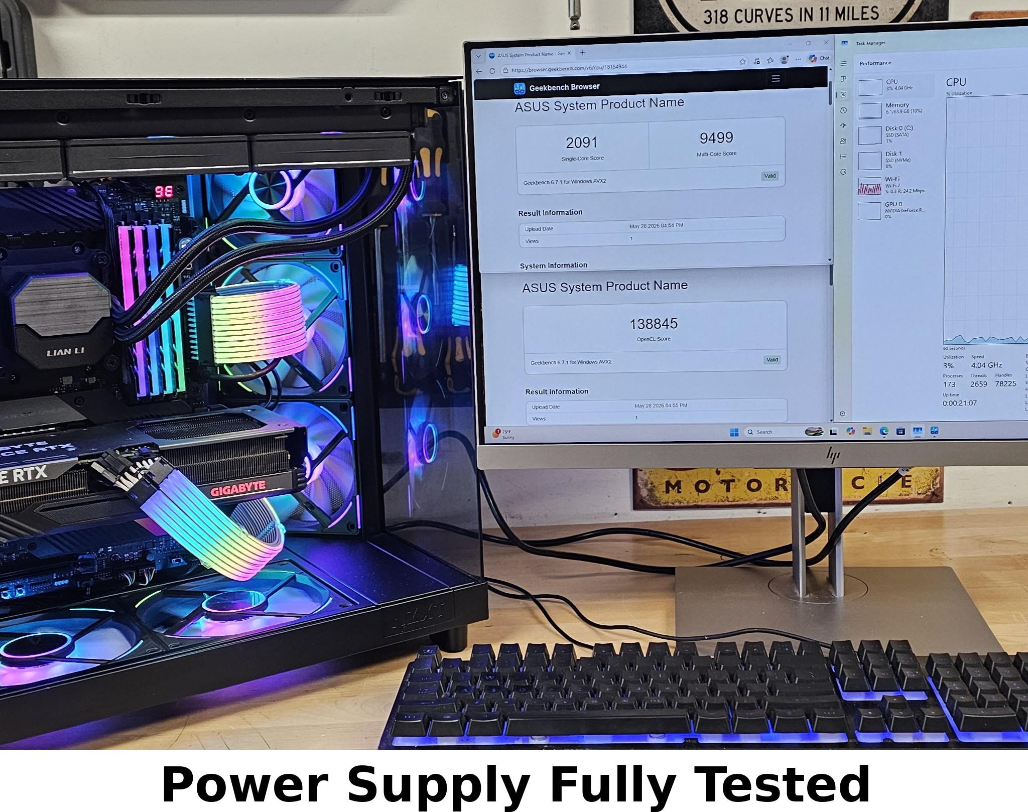 850 Watt PSU TUF Gaming 850W 80+ GOLD ATX Power Supply