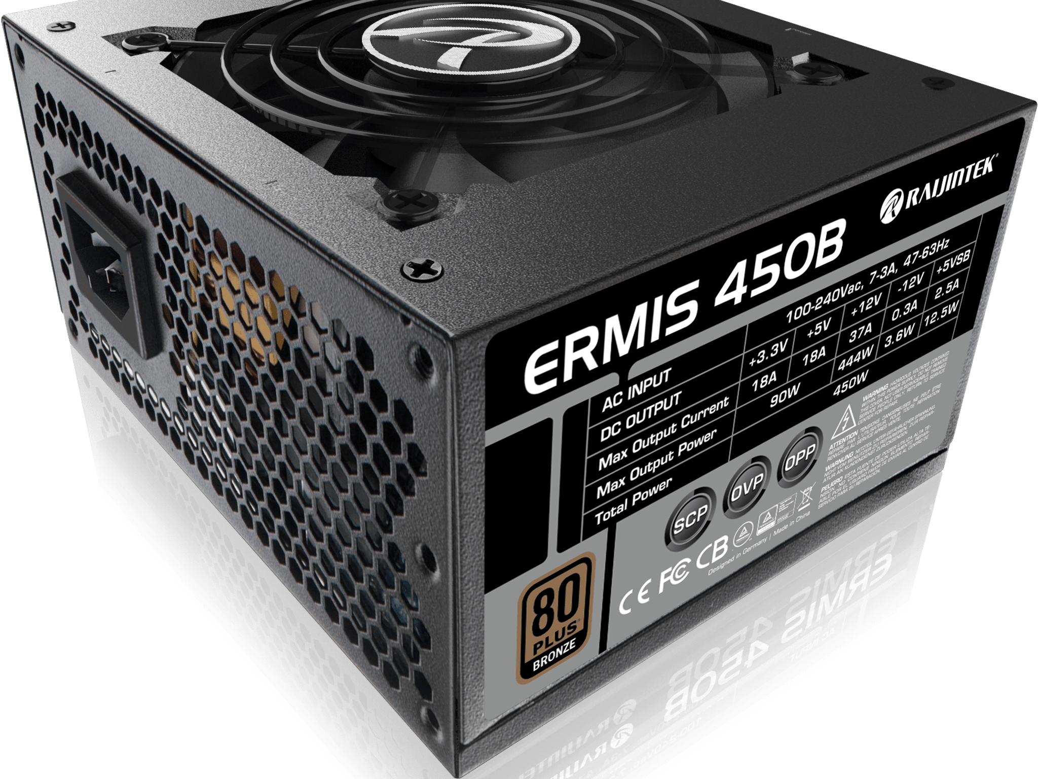 SFX 450W RAIJINTEK ERMIS 450B, 80+ Bronze