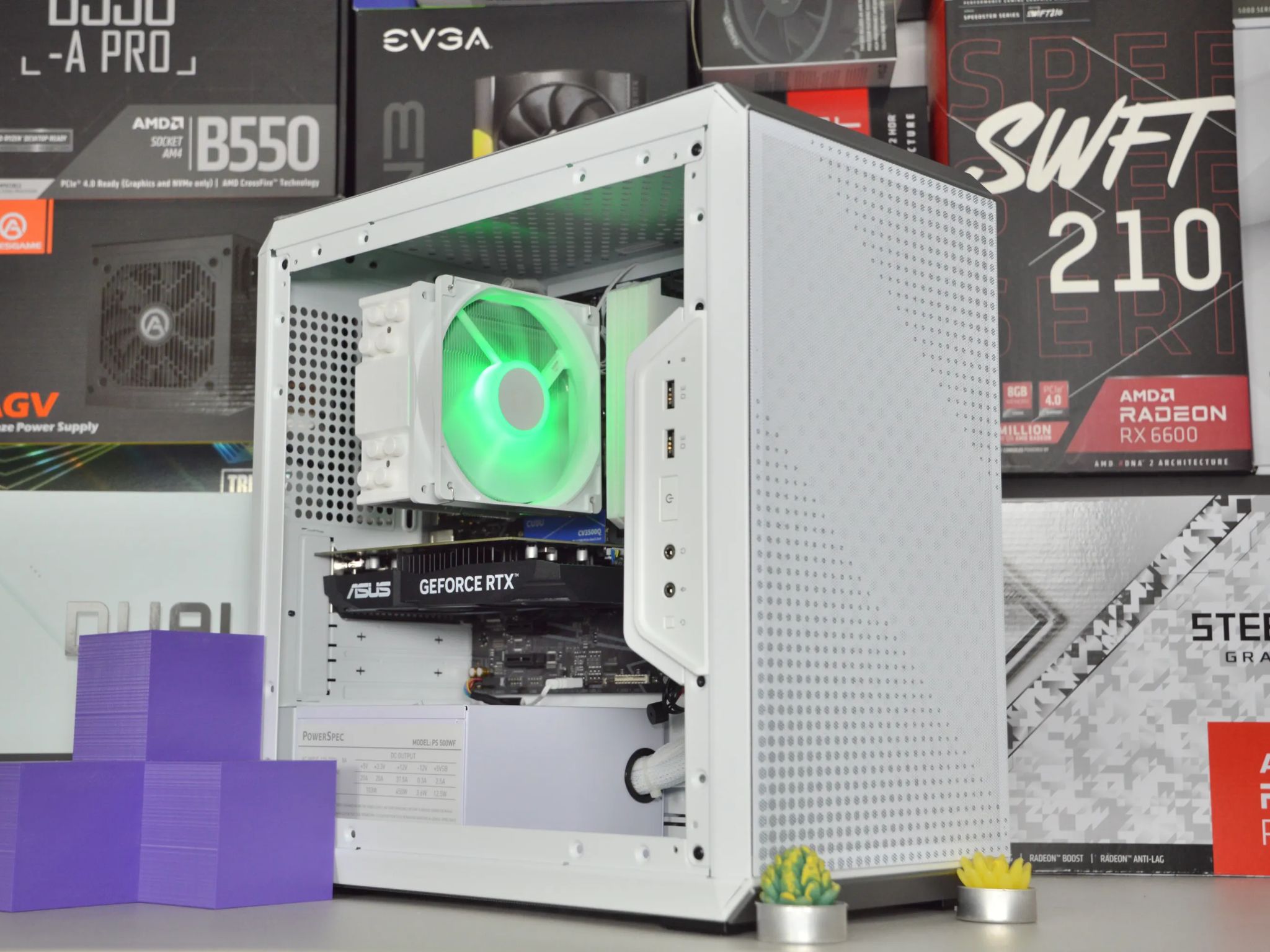 ⬜🟣| RTX 3050 6GB | INTEL i3-10100F | 16GB DDR4 RAM | 1TB NVME SSD | Royal Box |