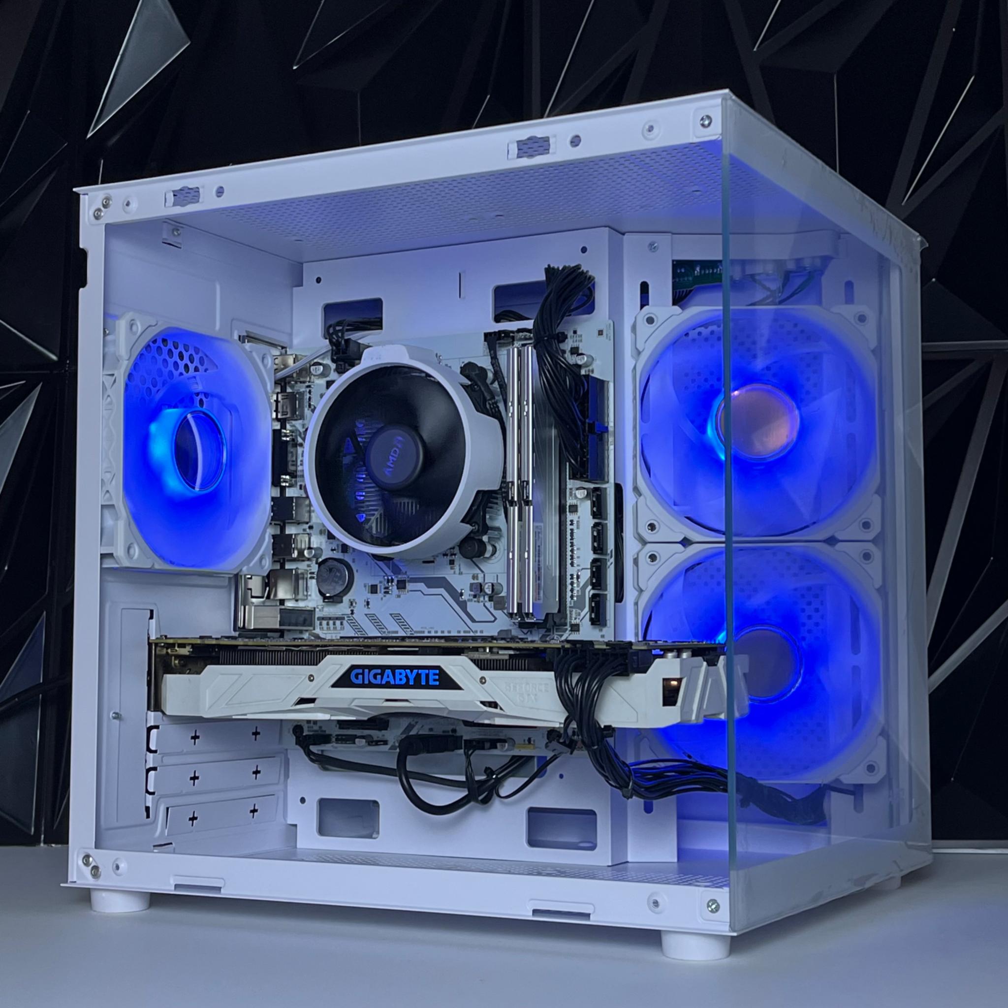 ALL WHITE ❄️WINTER THEMED❄️ THE G.O.A.T CUSTOM GAMING PC GTX 1080TI