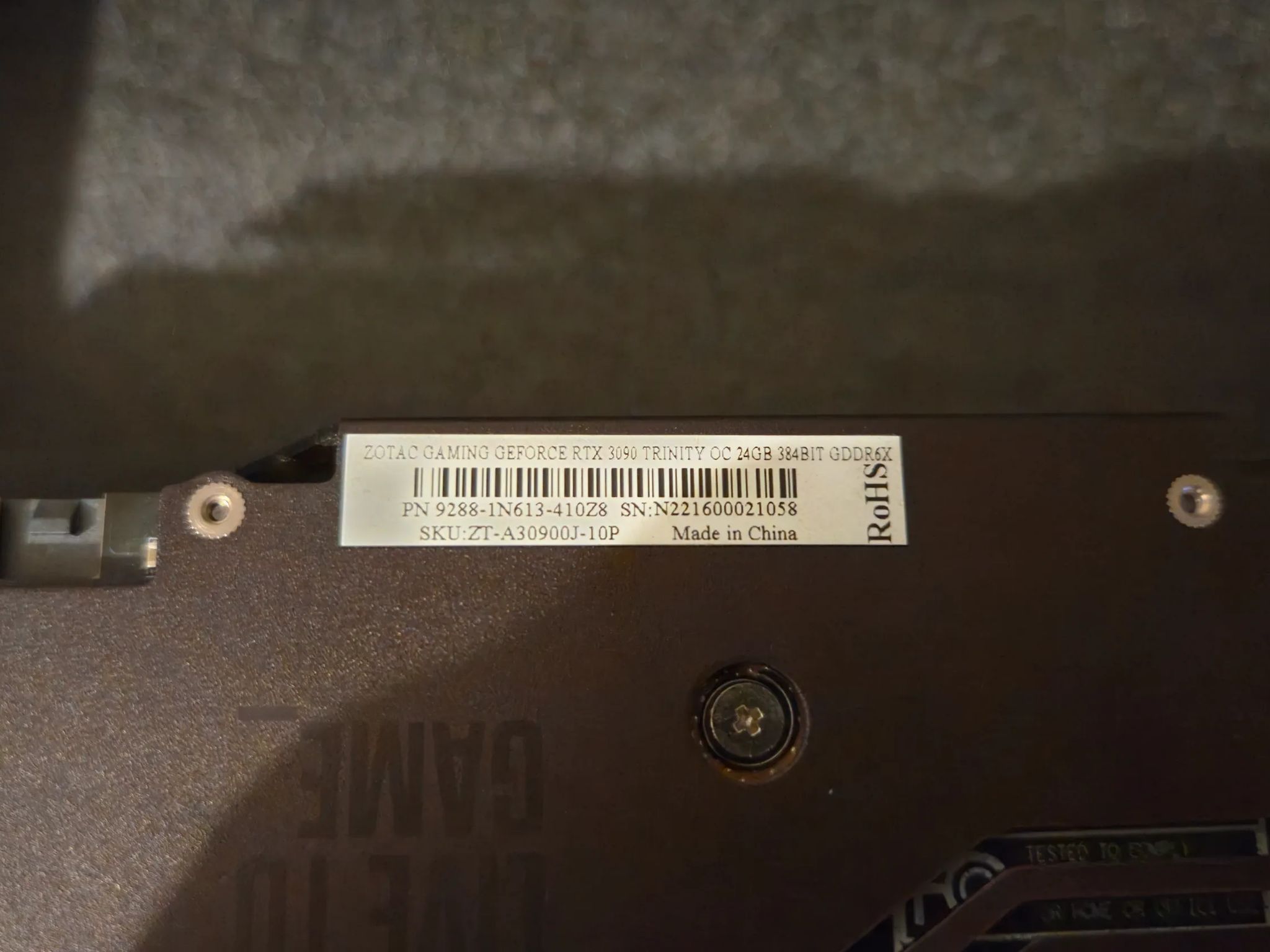 ZOTAC RTX 3090 24GB HOLY TRINITY