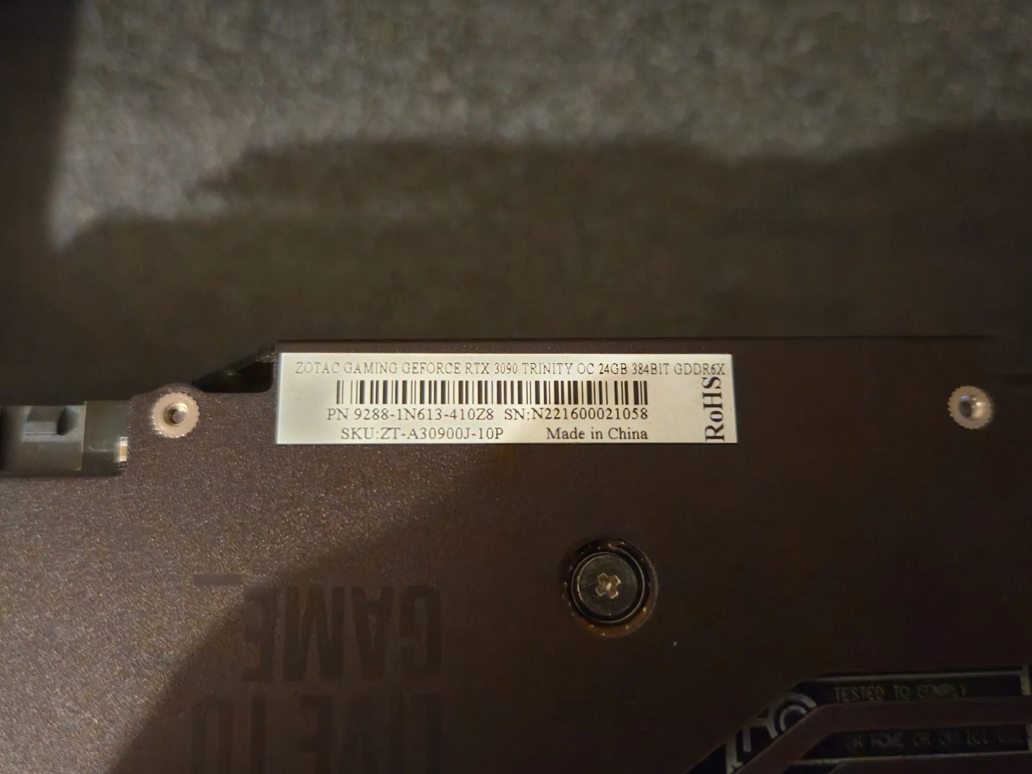 ZOTAC RTX 3090 24GB HOLY TRINITY