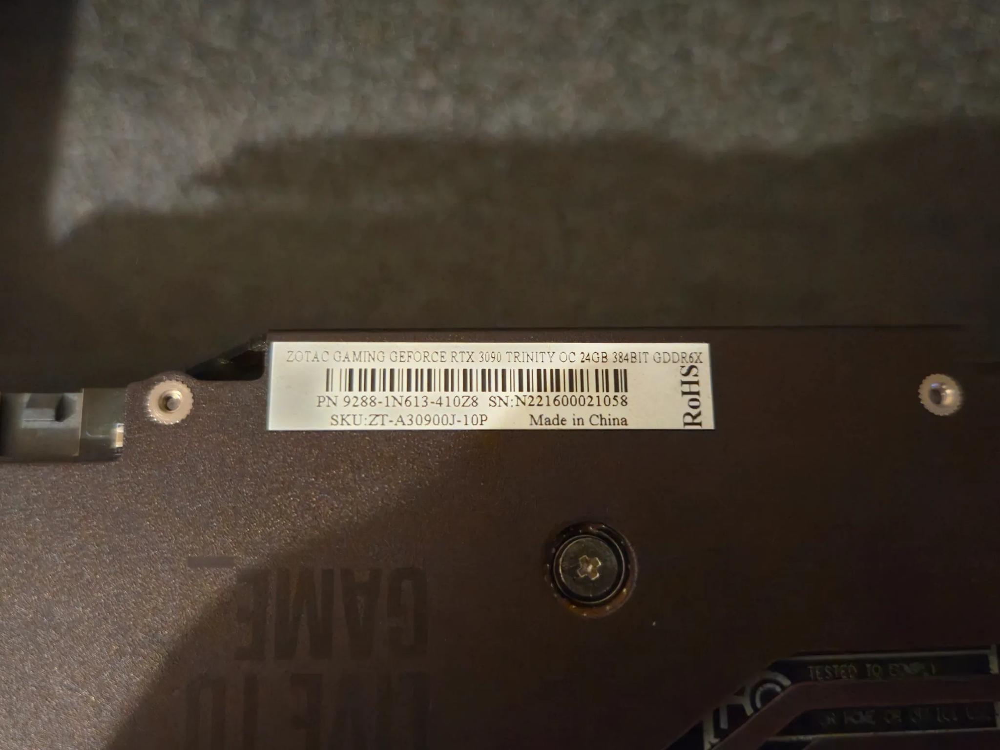 ZOTAC RTX 3090 24GB HOLY TRINITY