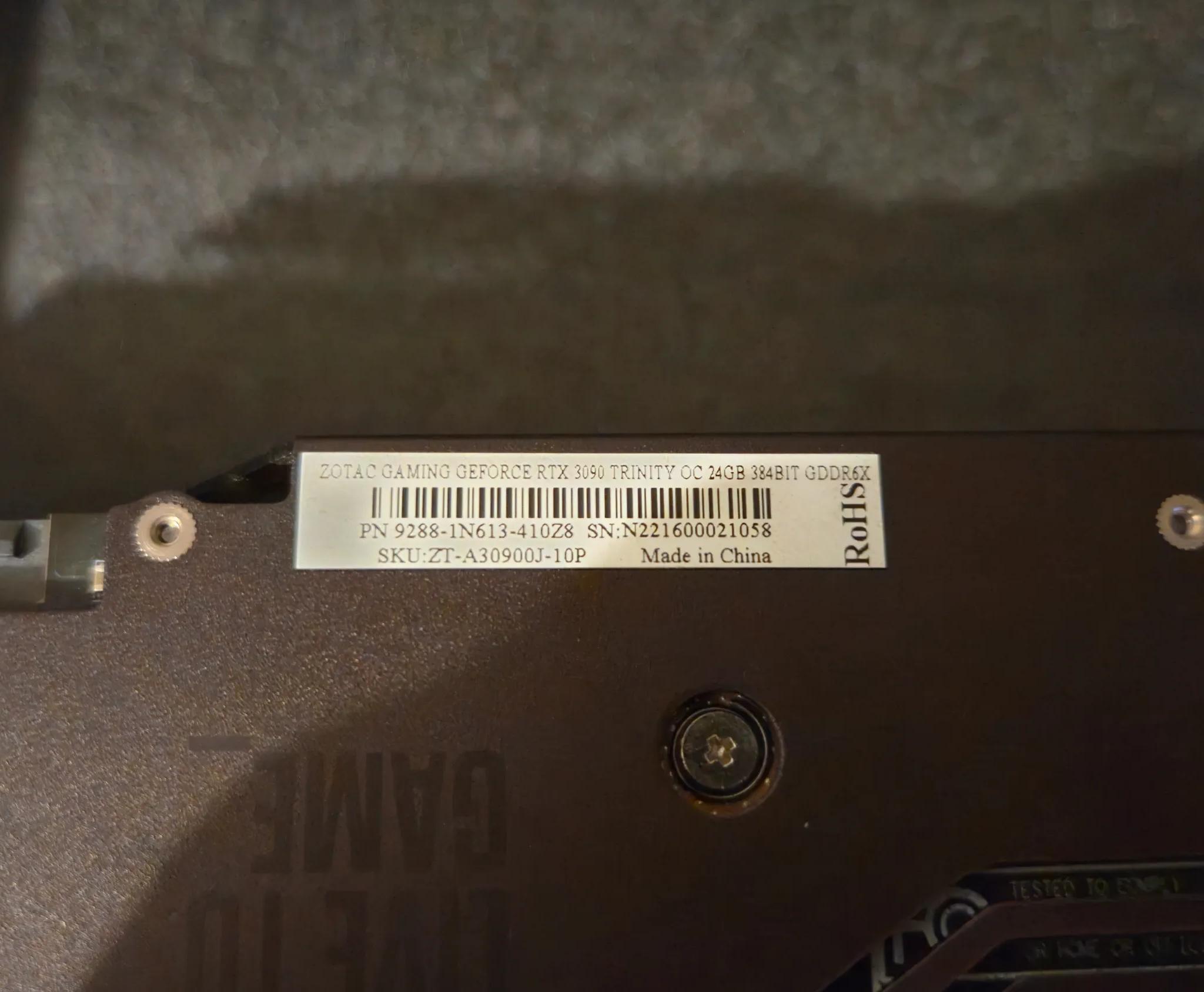 ZOTAC RTX 3090 24GB HOLY TRINITY