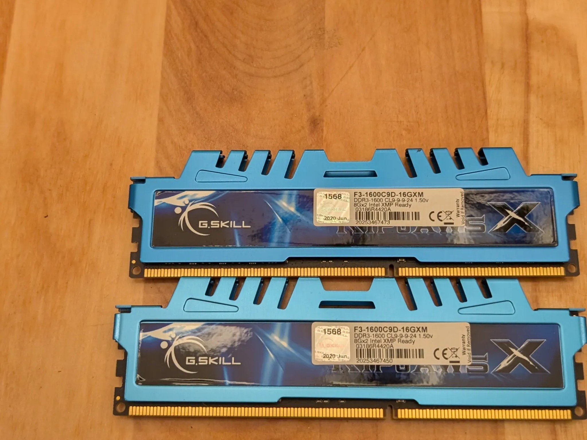 G.Skill RipjawsX DDR3-1600 CL9 16GB (2x8GB) DRAM/DIMM