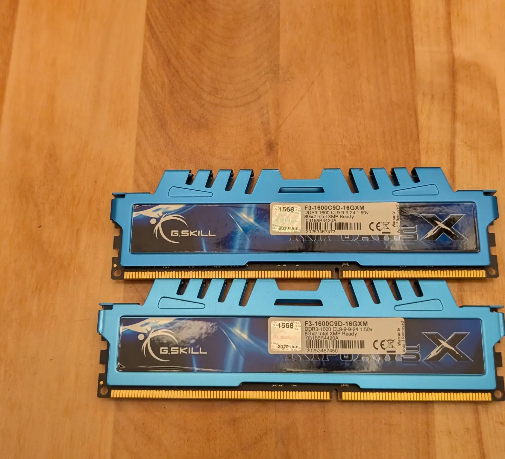G.Skill RipjawsX DDR3-1600 CL9 16GB (2x8GB) DRAM/DIMM
