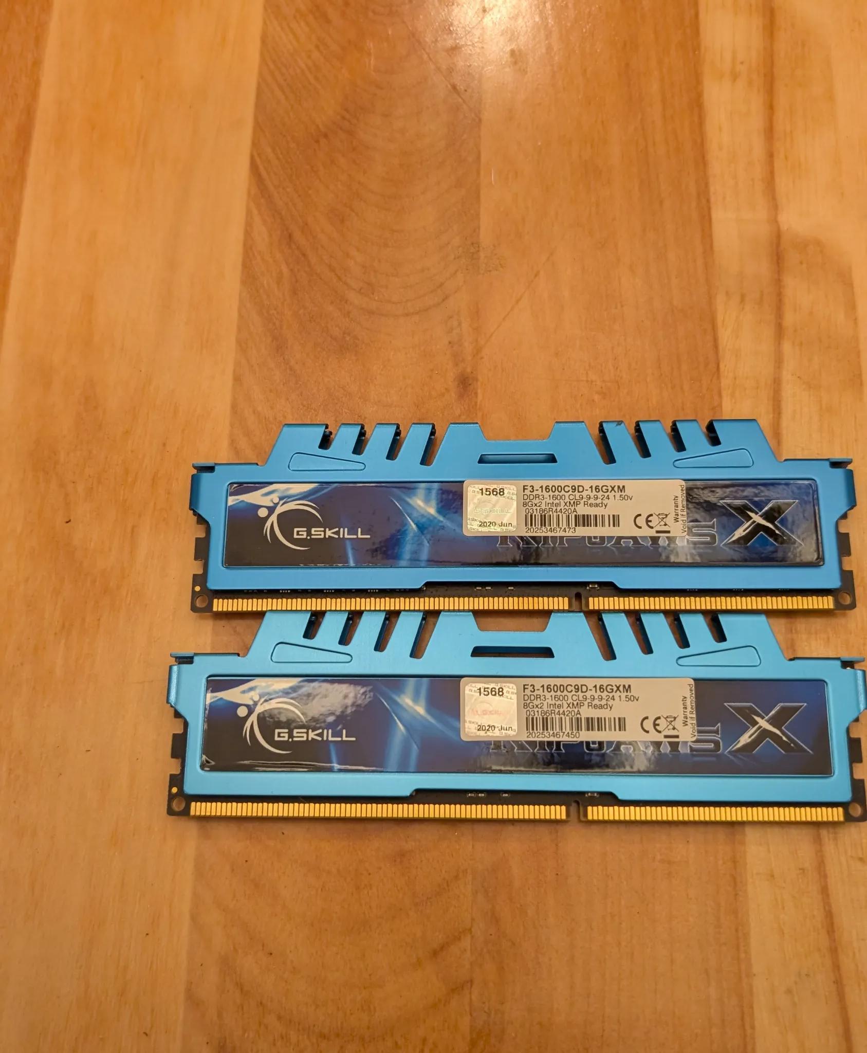 G.Skill RipjawsX DDR3-1600 CL9 16GB (2x8GB) DRAM/DIMM