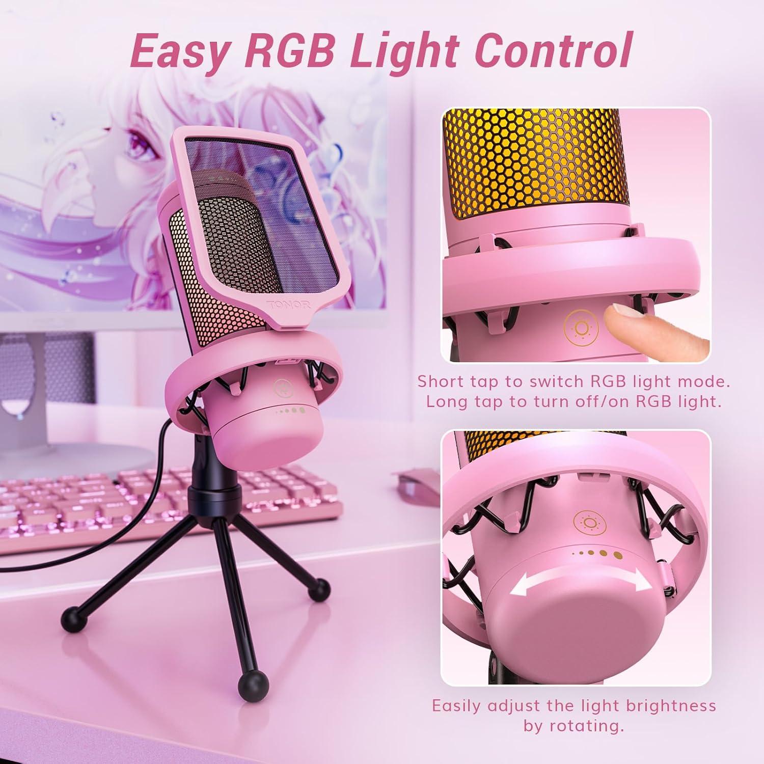 Pink USB Condenser Microphone