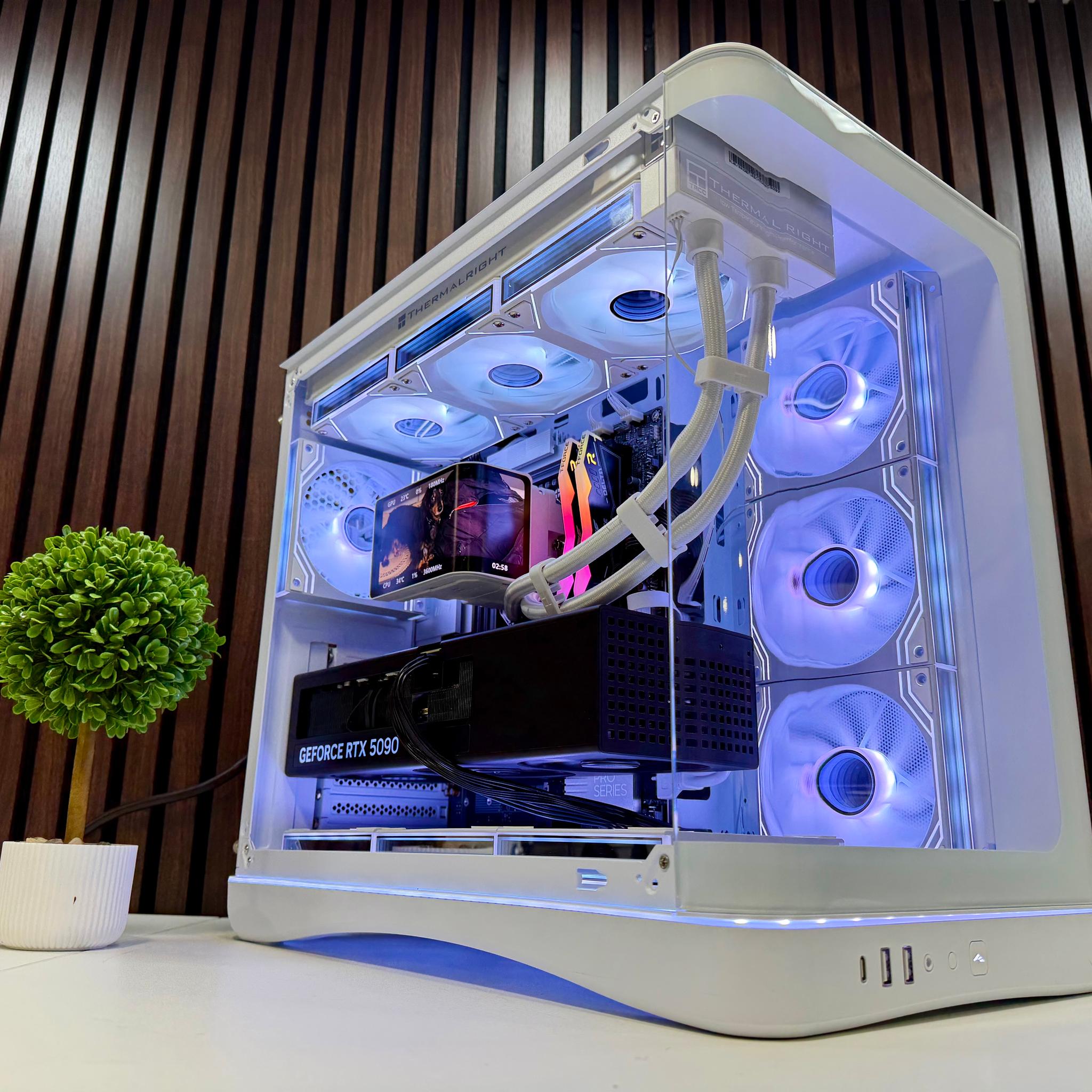 RTX 5090 | Ryzen 9950X3D | 64GB DDR5 | 2TB Gen 5 M.2 | 1200 Watt Tier A PSU | LCD AIO