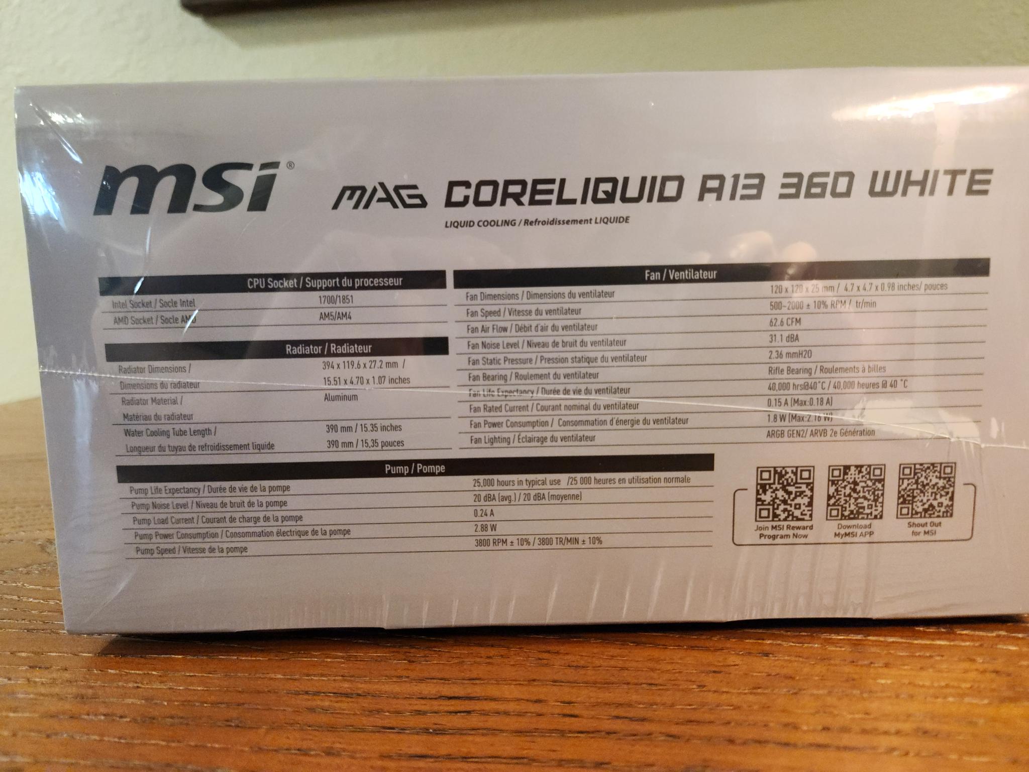MSI MAG Coreliquid A13 360 White