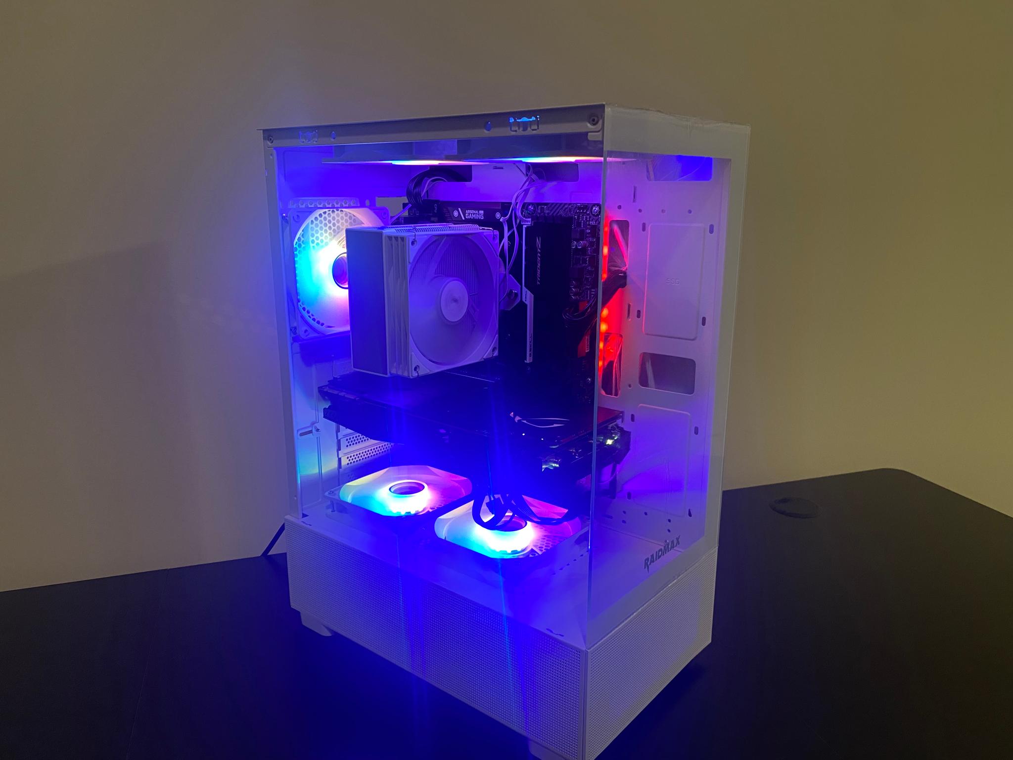 White RGB Gaming PC | Ryzen 5 3600 | GTX 1080 8GB | 16GB DDR4 | 500GB M.2 SSD