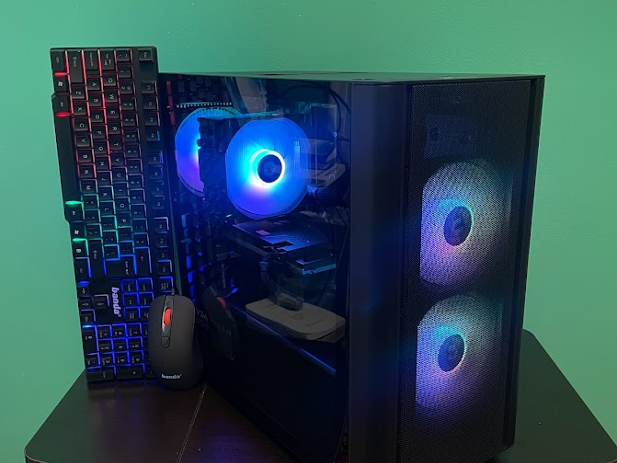 RGB Black Gaming PC| Intel i5 / Amd RX580 / 8GB / 128GB Ssd + 500GB Win 10 Pro WiFi
