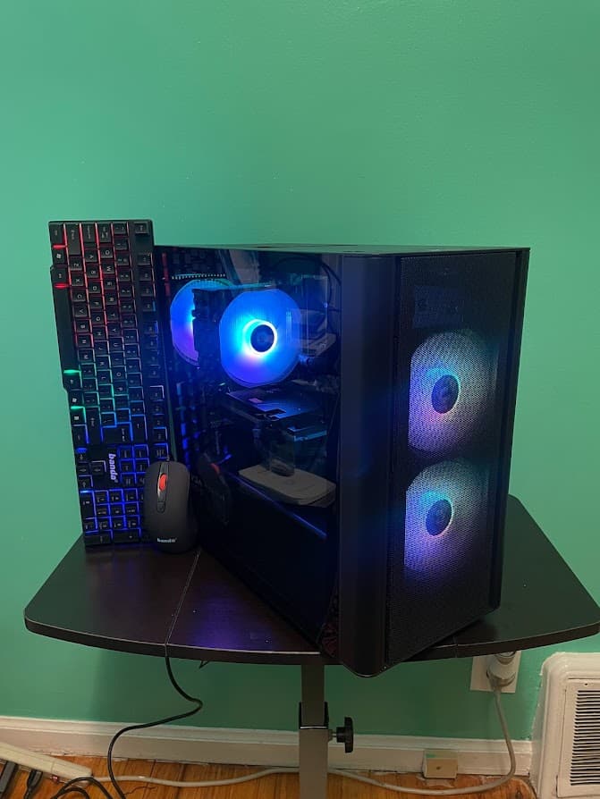 RGB Black Gaming PC| Intel i5 / Amd RX580 / 8GB / 128GB Ssd + 500GB Win 10 Pro WiFi