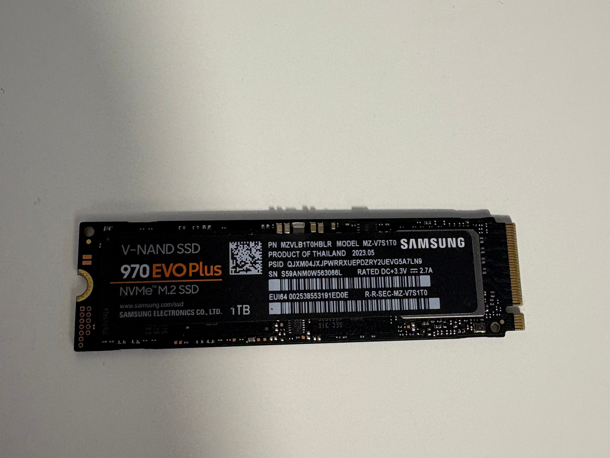 Samsung 1TB 970 EVO Plus - M.2 NVMe (PCIe 3.0x4)