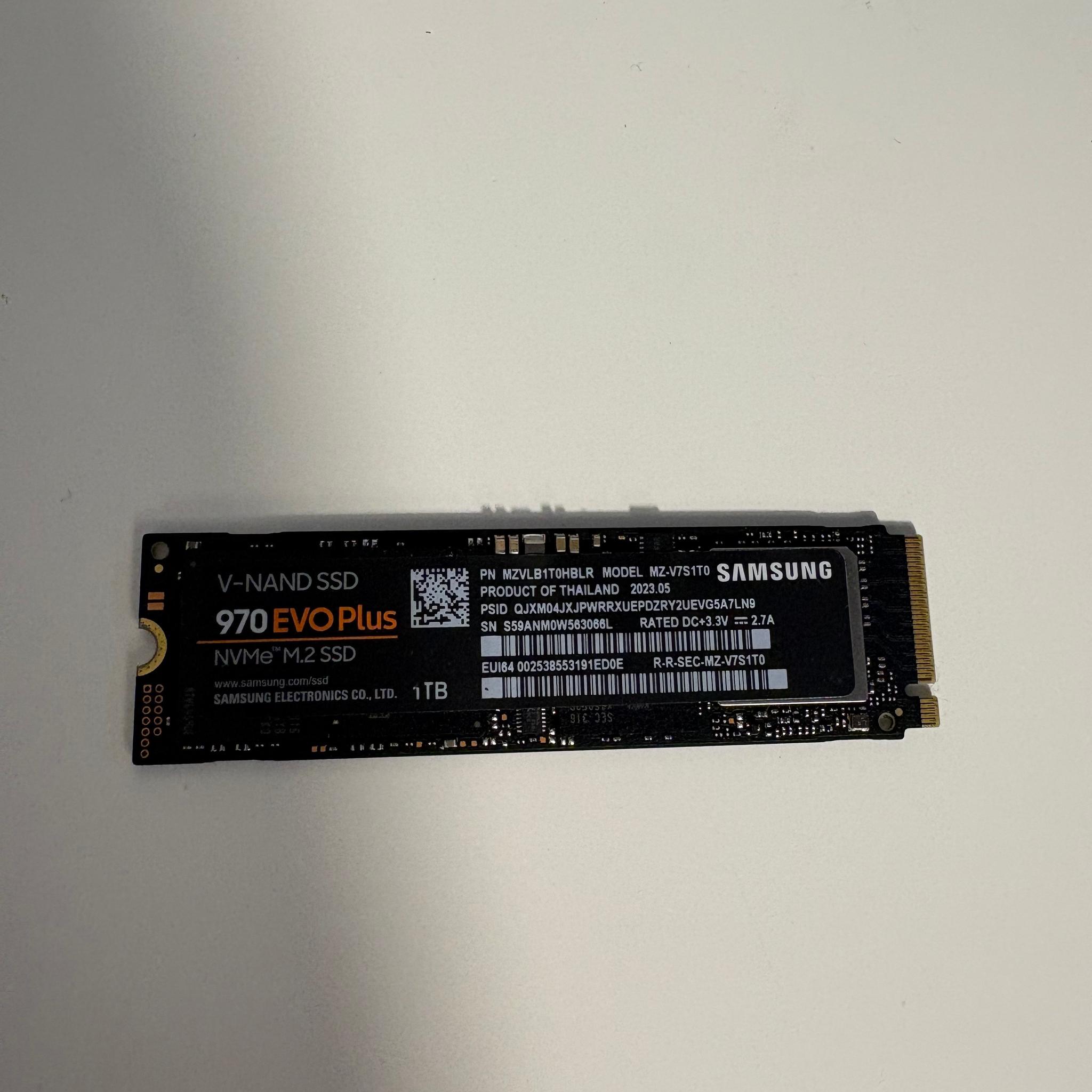 Samsung 1TB 970 EVO Plus - M.2 NVMe (PCIe 3.0x4)