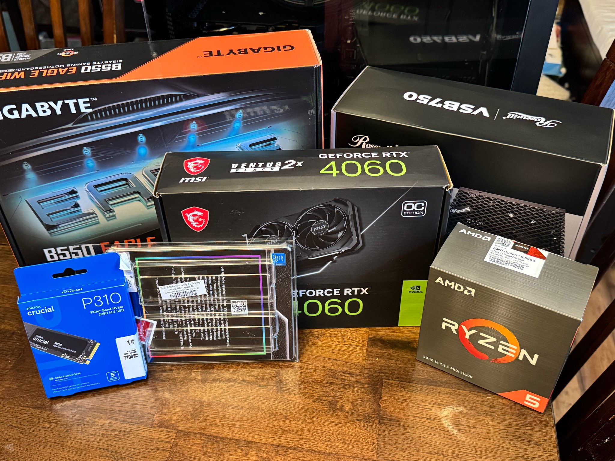 'ALL NEW PARTS' PC with AMD RYZEN 5 5500 & RTX 4060 8GB