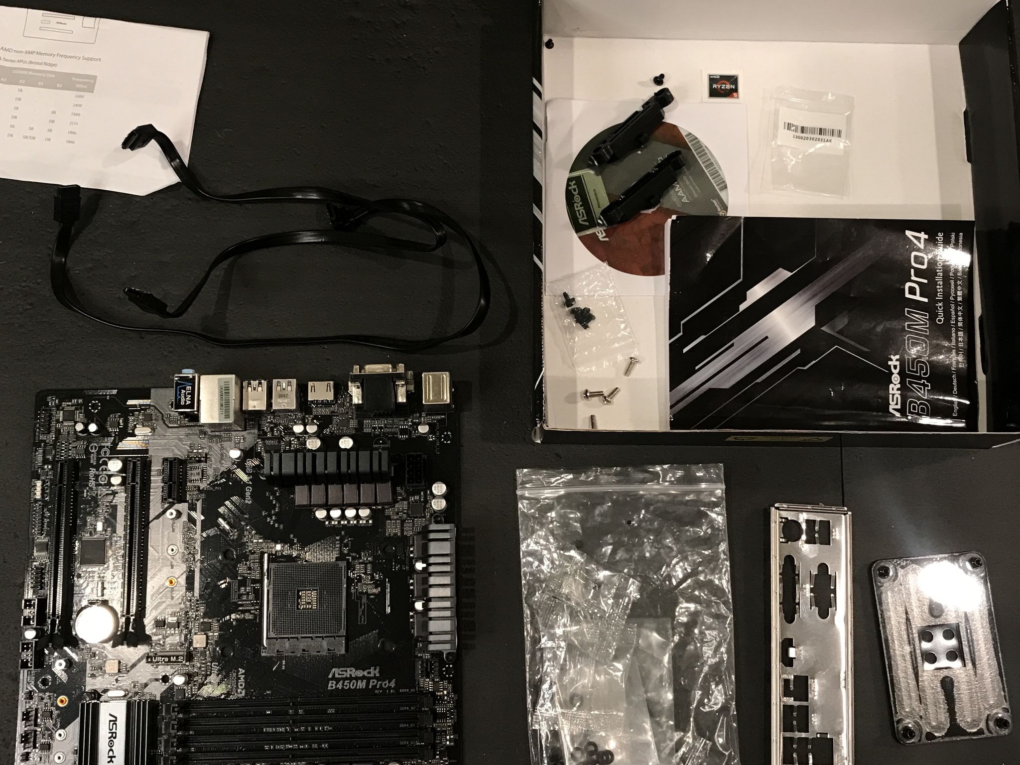 Used ASRock B450M Pro4 Motherboard M-ATX AMD B450 AM4 DDR4