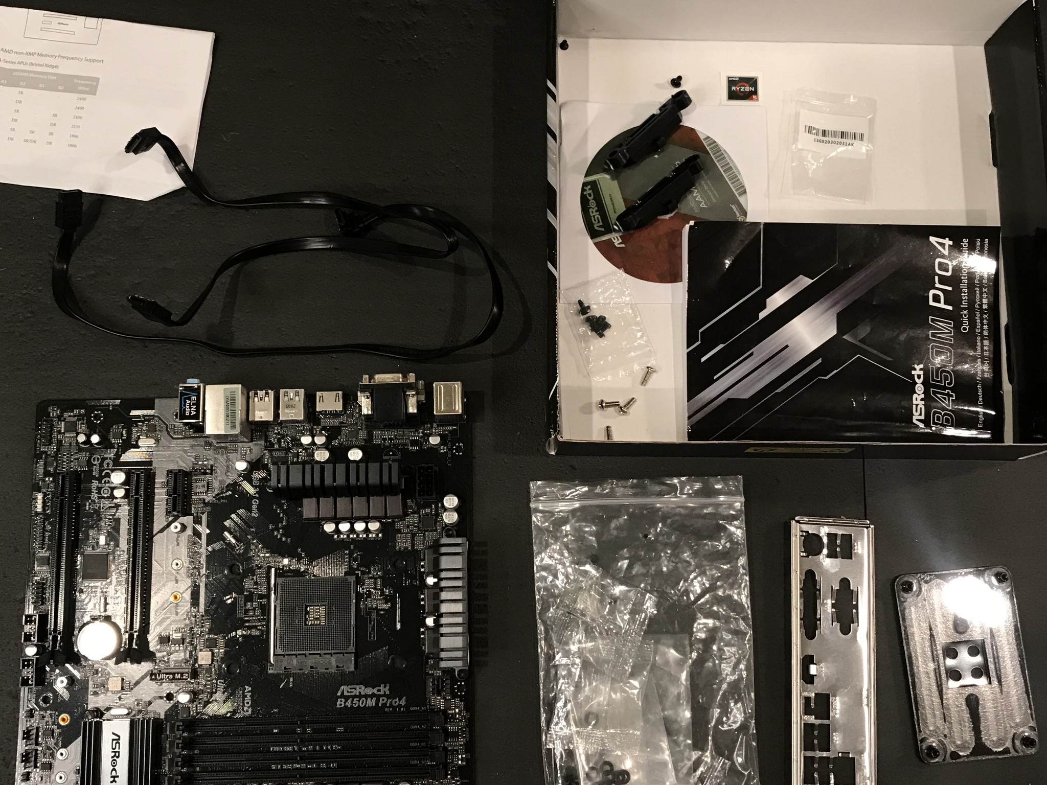Used ASRock B450M Pro4 Motherboard M-ATX AMD B450 AM4 DDR4