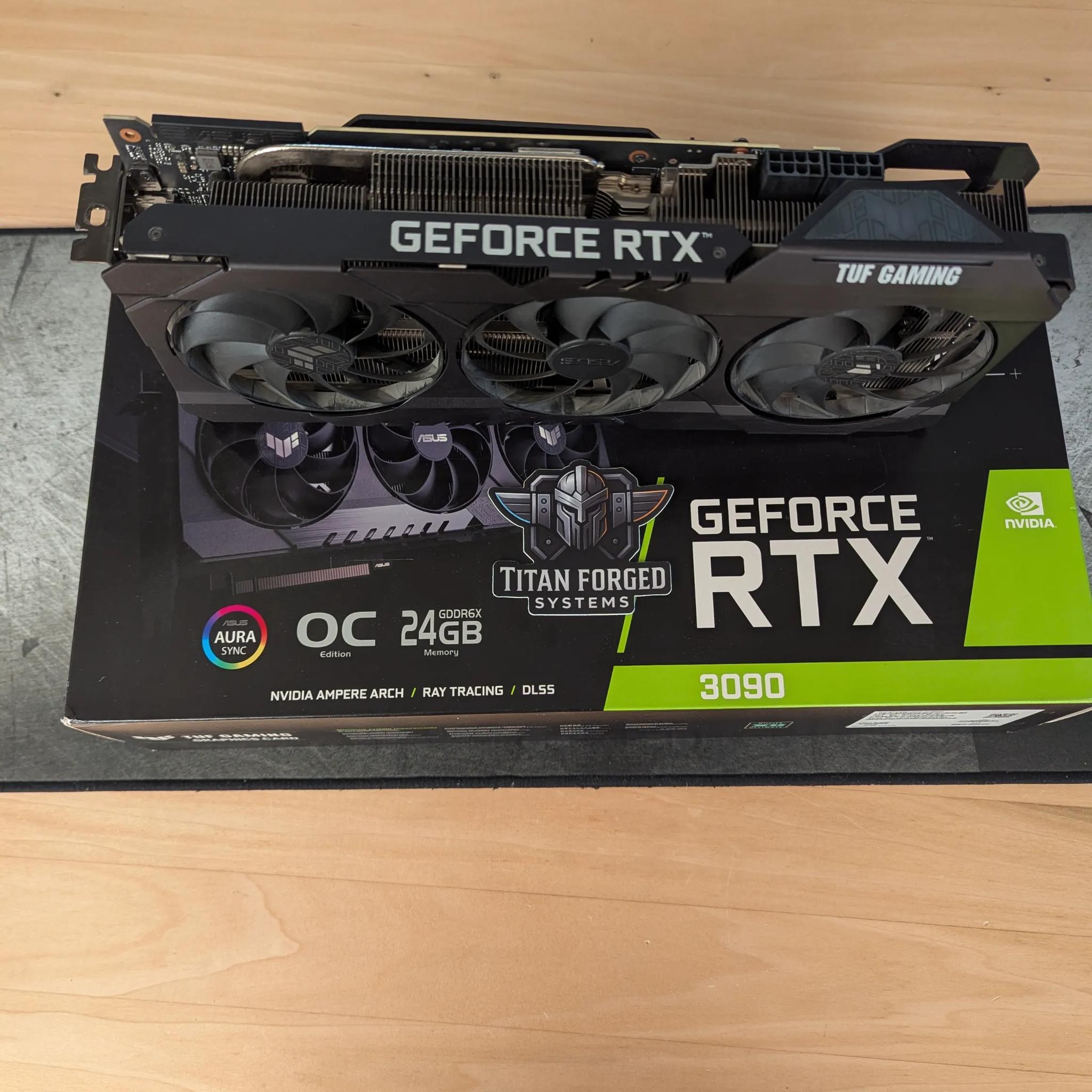 🛡️ ASUS 3090 TUF OC – 24GB GDDR6X | Triple-Fan Cooling | 4K Gaming Powerhouse