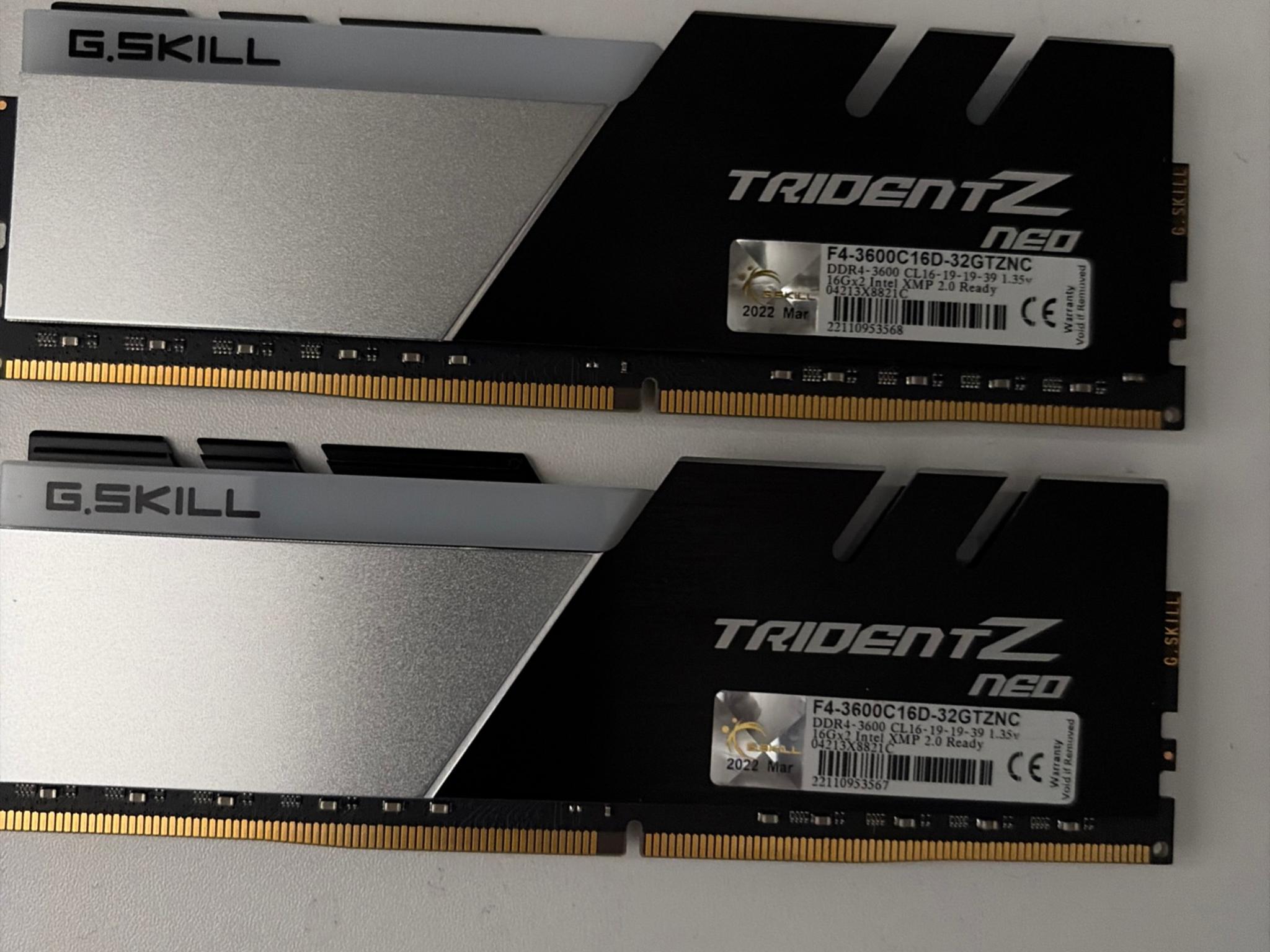 G. Skill Trident Z Neo Series 32GB RGB DDR4-3600MHZ CL16