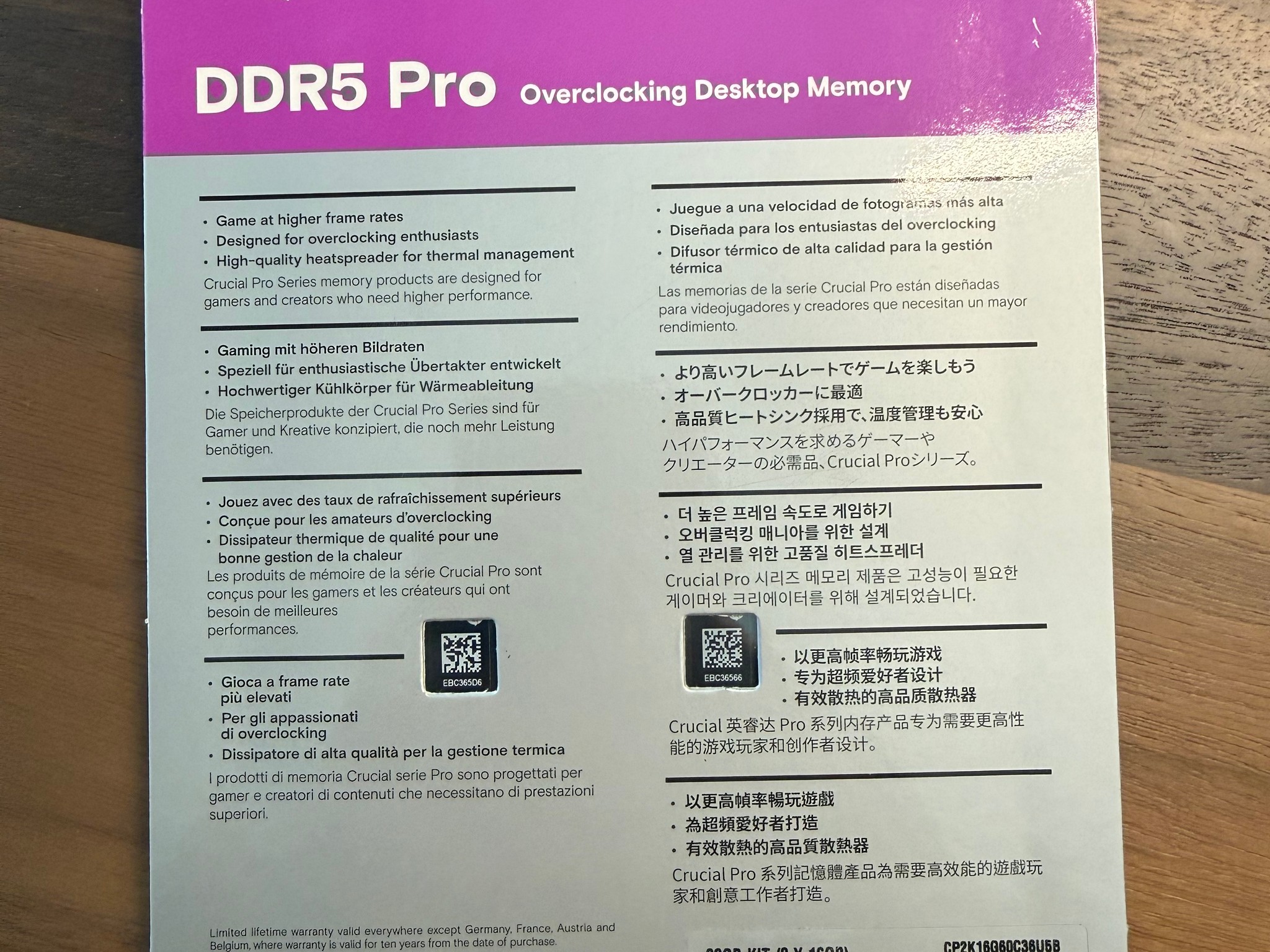 NIB | Crucial PRO Overclocking DDR5 32GB (2x16)