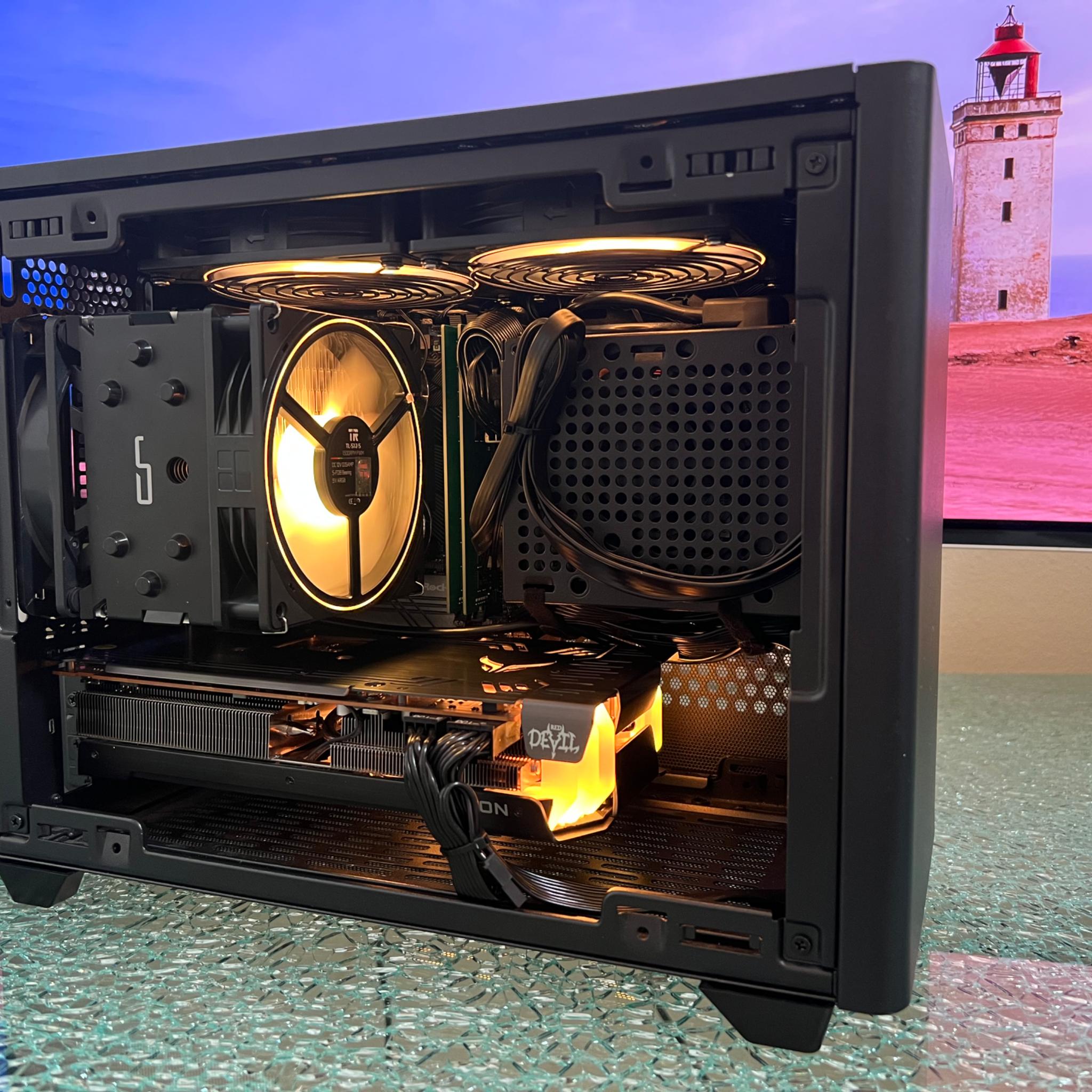 Solid Mini-ITX Gaming PC | Ryzen 7 3800x | RX 6600XT | 32 GB RAM | 1 TB NVME M.2 SSD