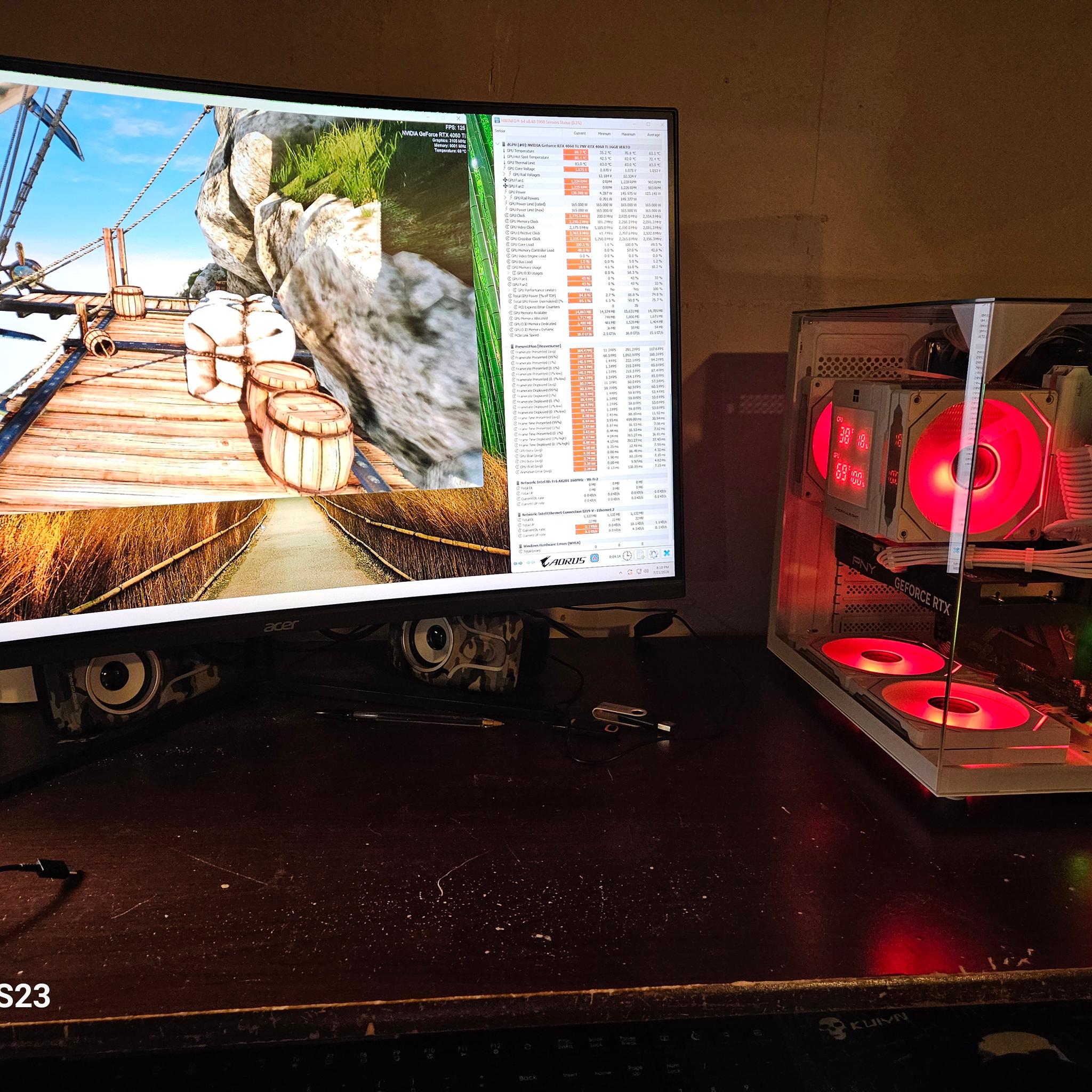 🚀 White RGB Gaming PC | RTX 4060 Ti 16GB | Intel i5-11600KF | 32GB RAM | 1TB NVMe | WiFi