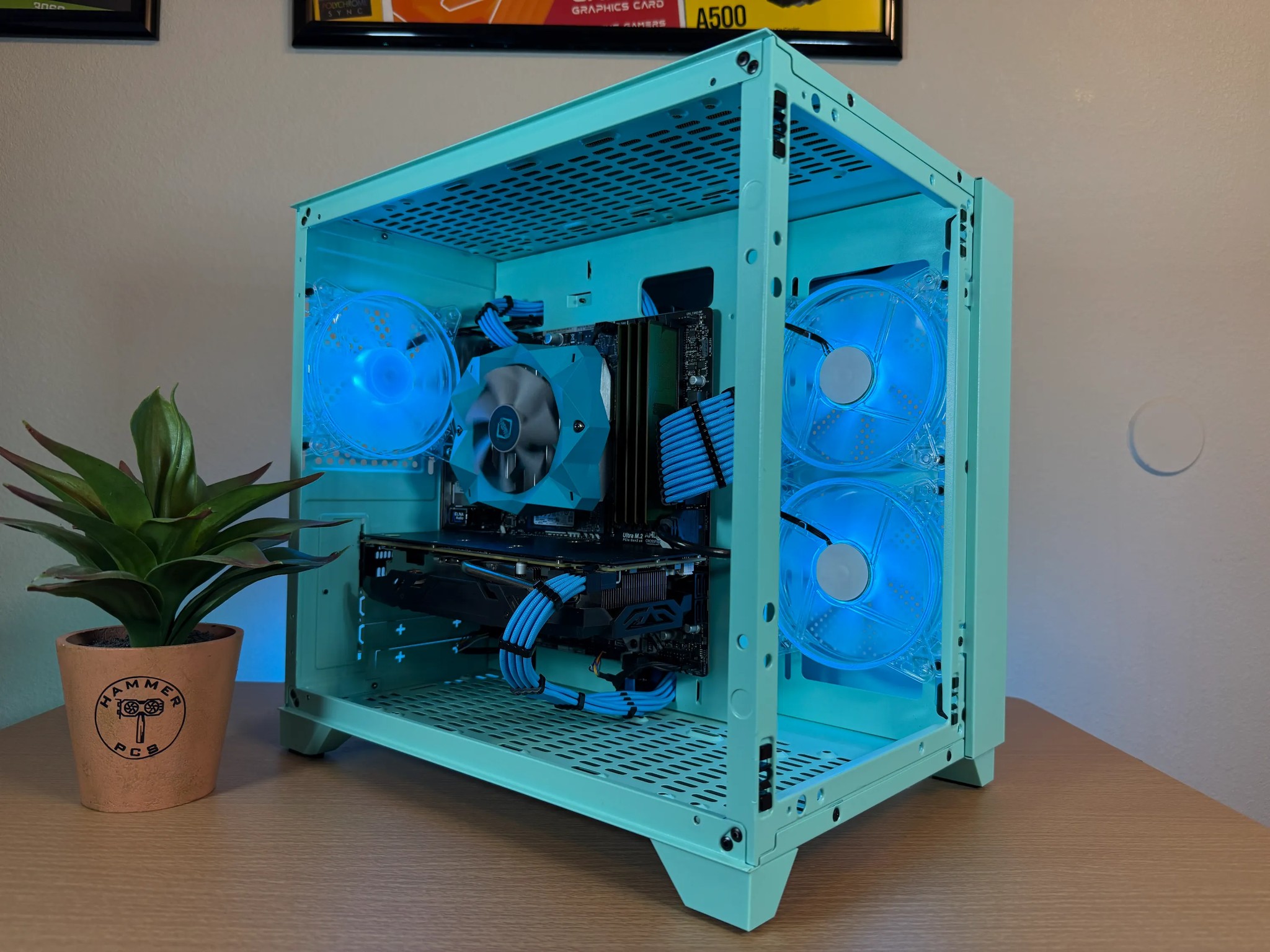 ❄️🩵MINT Themed Gaming PC❄️🩵| Windows 11, Intel i5, RX 580 | Fortnite, GTA V, Valorant, More!
