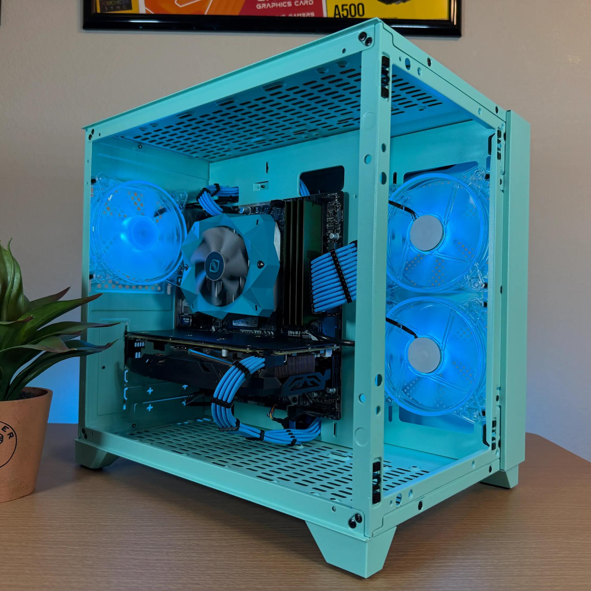 ❄️🩵MINT Themed Gaming PC❄️🩵| Windows 11, Intel i5, RX 580 | Fortnite, GTA V, Valorant, More!
