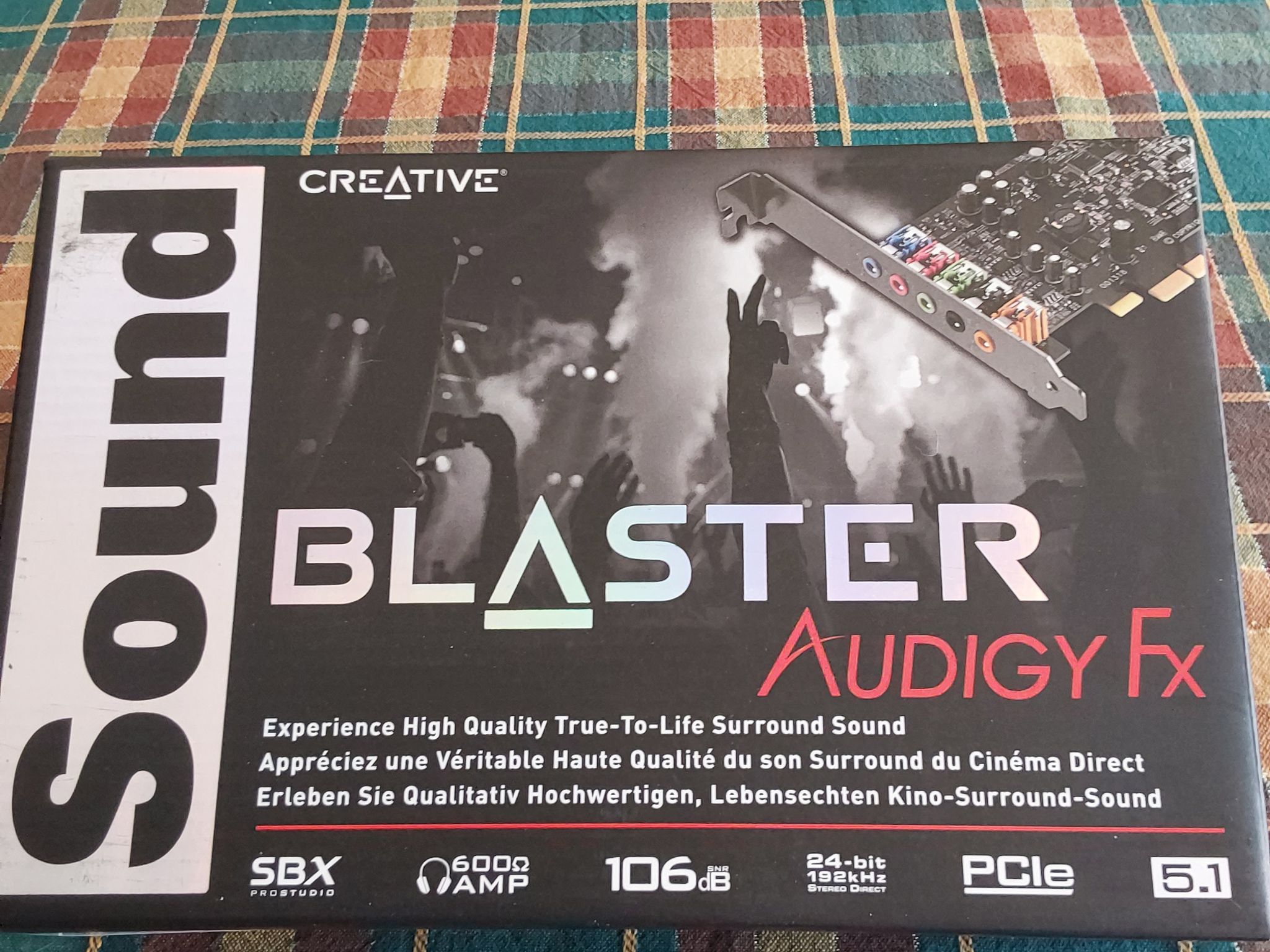 NEW Creative Sound Blaster Audigy FX 5.1 PCIe Sound Card with 600-ohm Headphone Amp