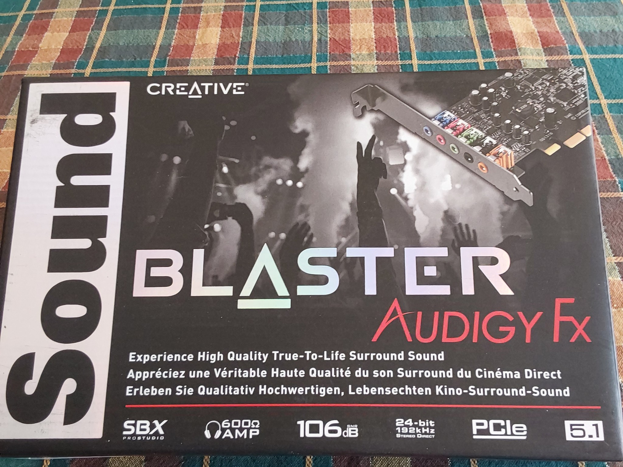 NEW Creative Sound Blaster Audigy FX 5.1 PCIe Sound Card with 600-ohm Headphone Amp