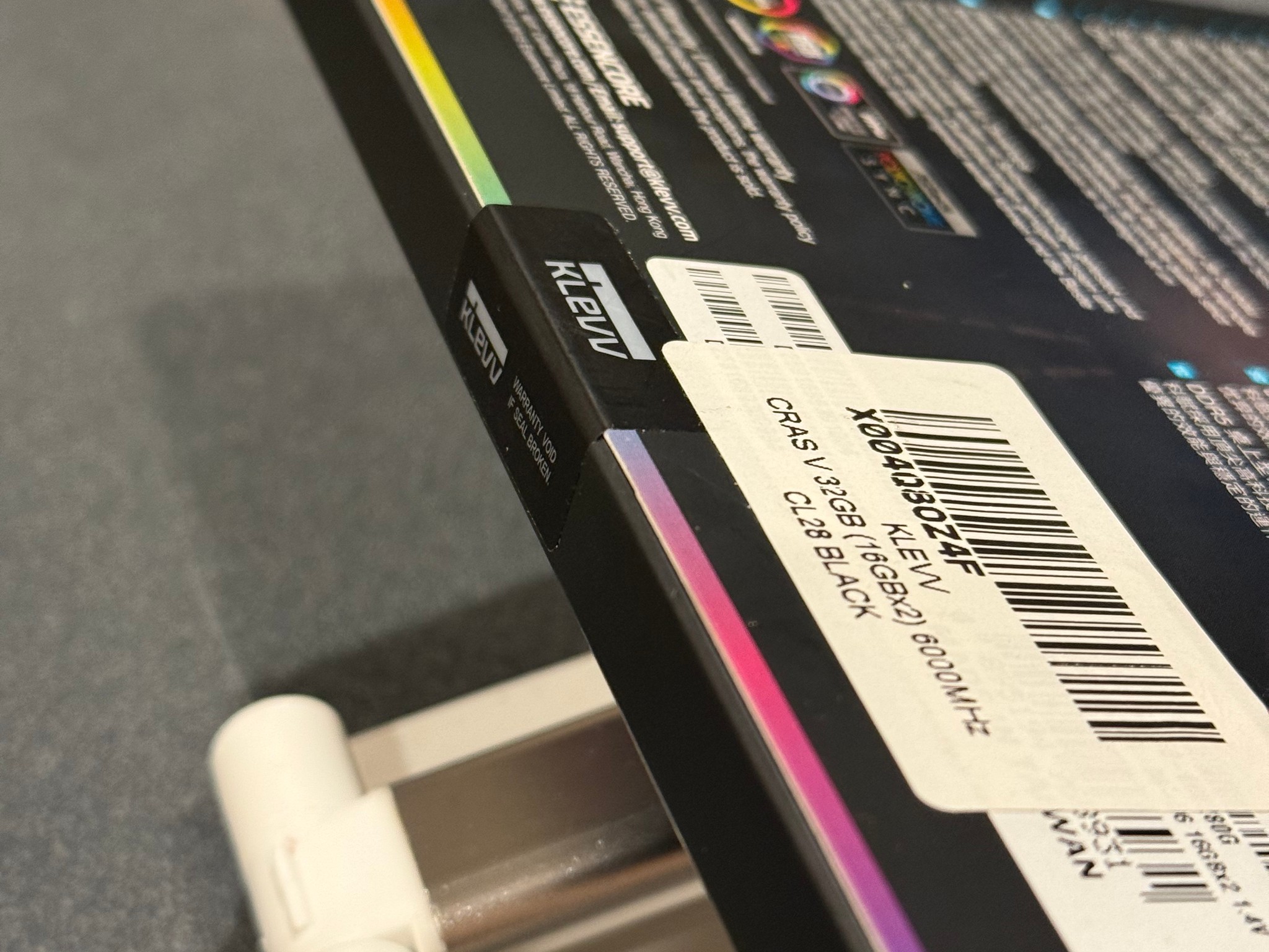 NEW 6000MHz CL28 Klevv Cras RGB 32GB (2x16GB) DDR5 RAM