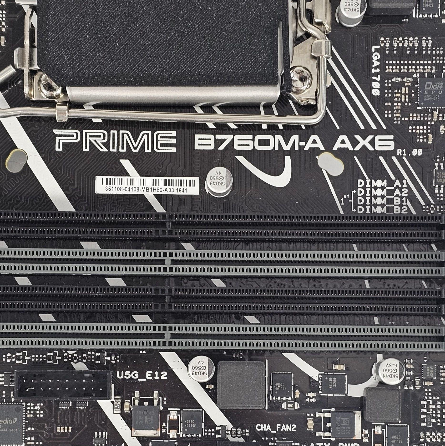 ASUS PRIME B760M-A AX6 LGA1700 DDR5 mATX Motherboard