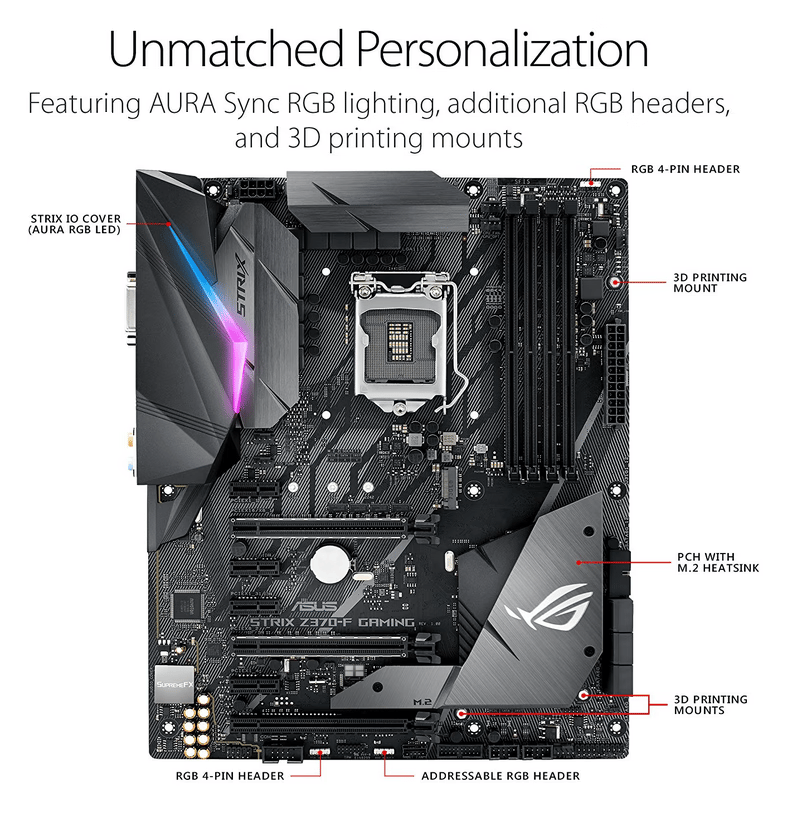 NEW Asus ROG STRIX Z370-F GAMING ATX LGA1151 Motherboard (Intel 8th & 9th Gen CPUs)