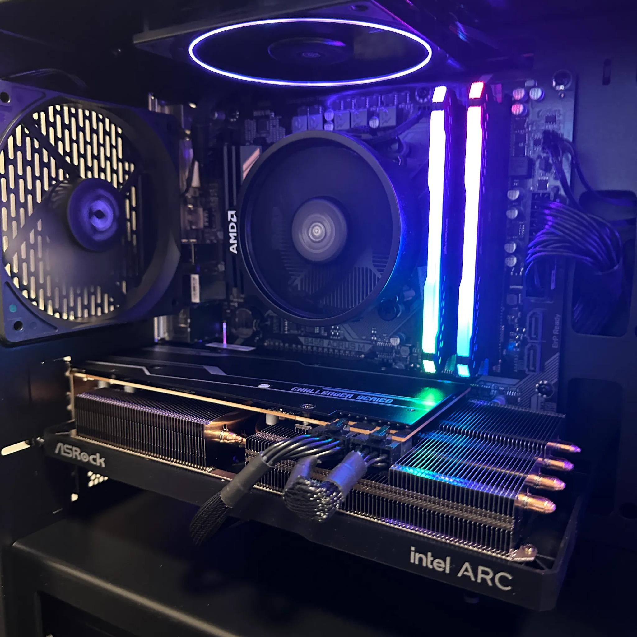 Ryzen 5500 Intel Arc A580 Gaming PC