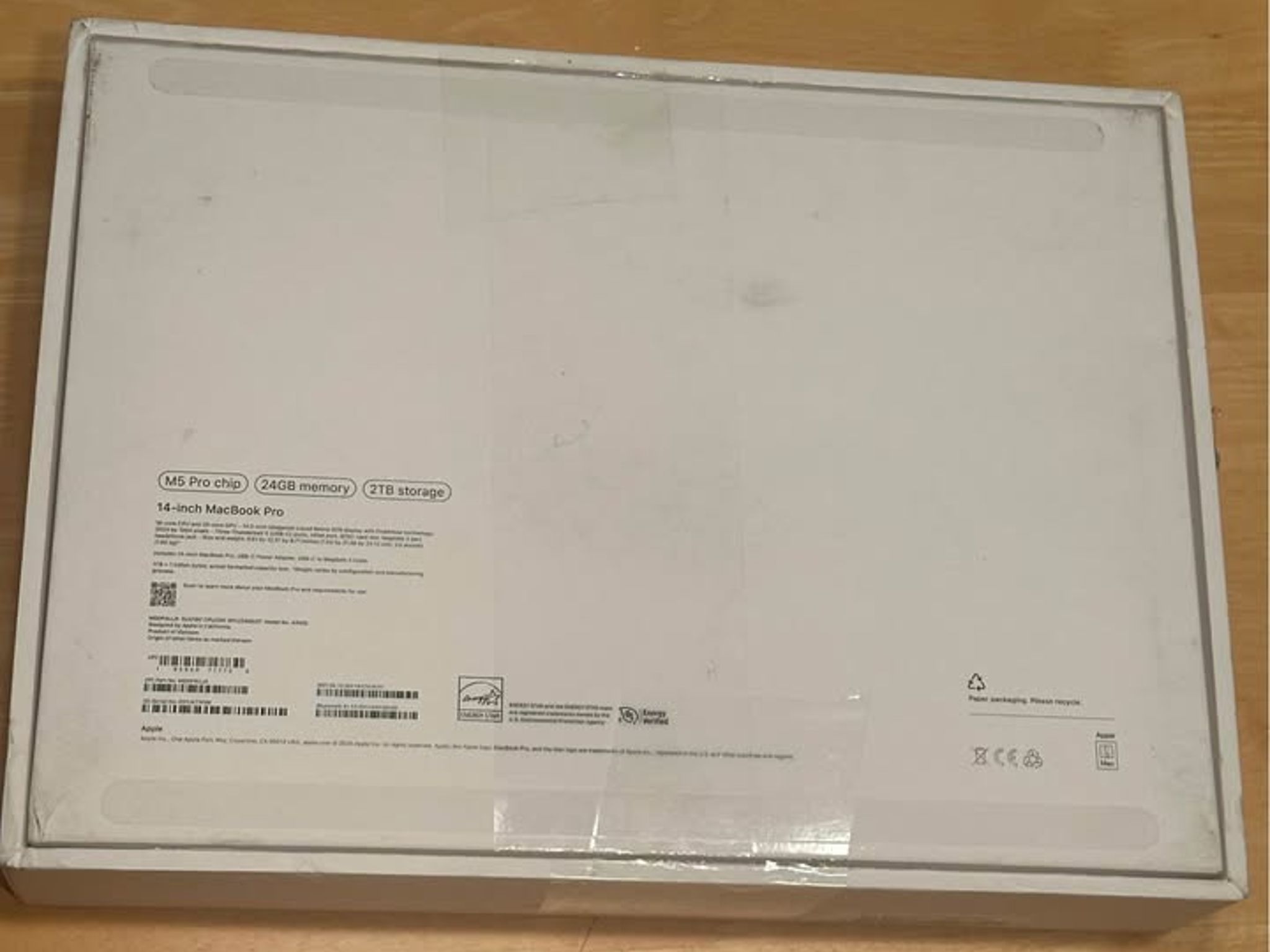Apple 2026 MacBook Pro Laptop, M5 Pro chip with 18-core CPU and 20-core GPU, 24 GB RAM, 2 TB SSD