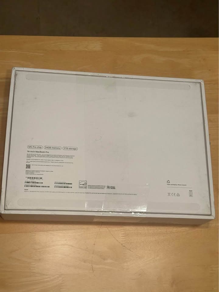 Apple 2026 MacBook Pro Laptop, M5 Pro chip with 18-core CPU and 20-core GPU, 24 GB RAM, 2 TB SSD