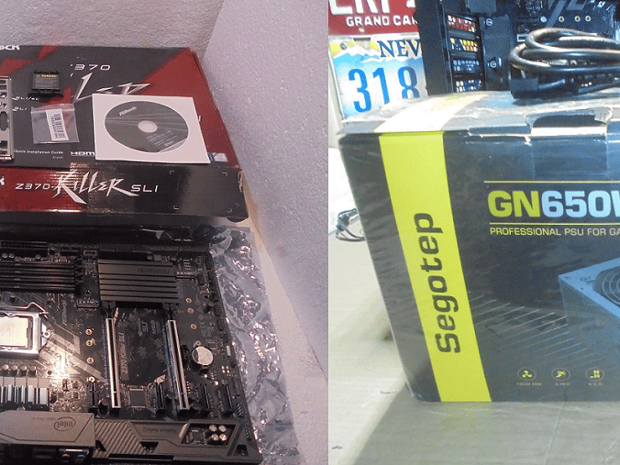 NEW Phantecs Eclipse G360A/NEW Asrock Z370/I5-9600K/Corsair 16GB 3000 MTs/NEW 650W Gold PSU