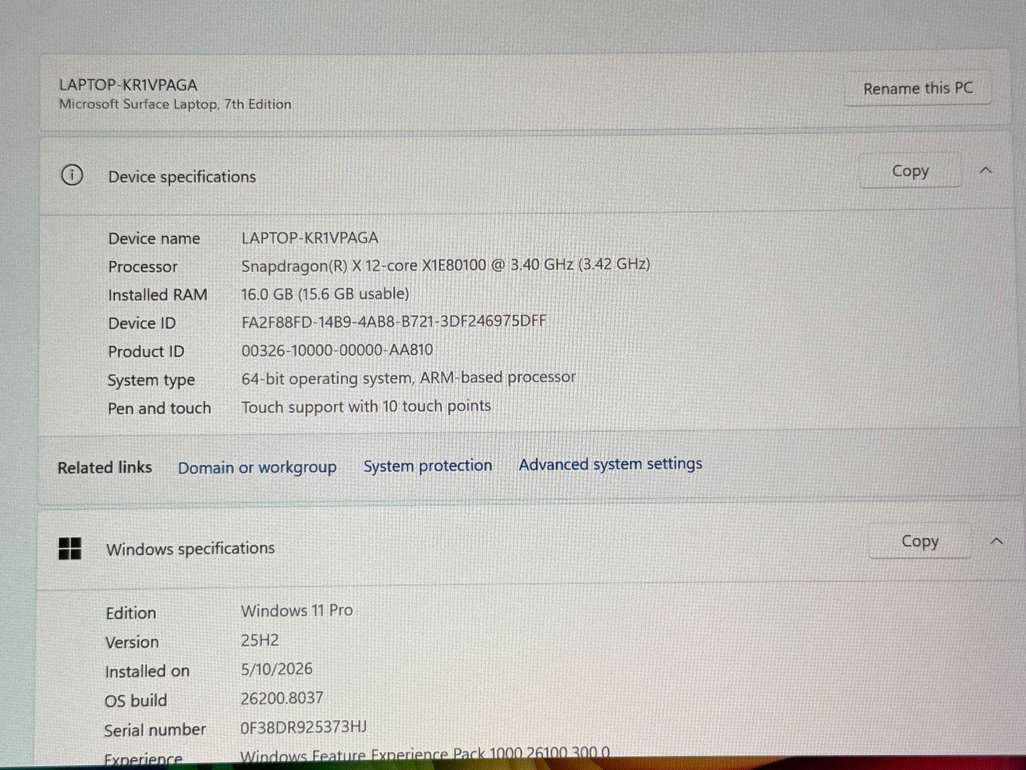 Surface Laptop 7