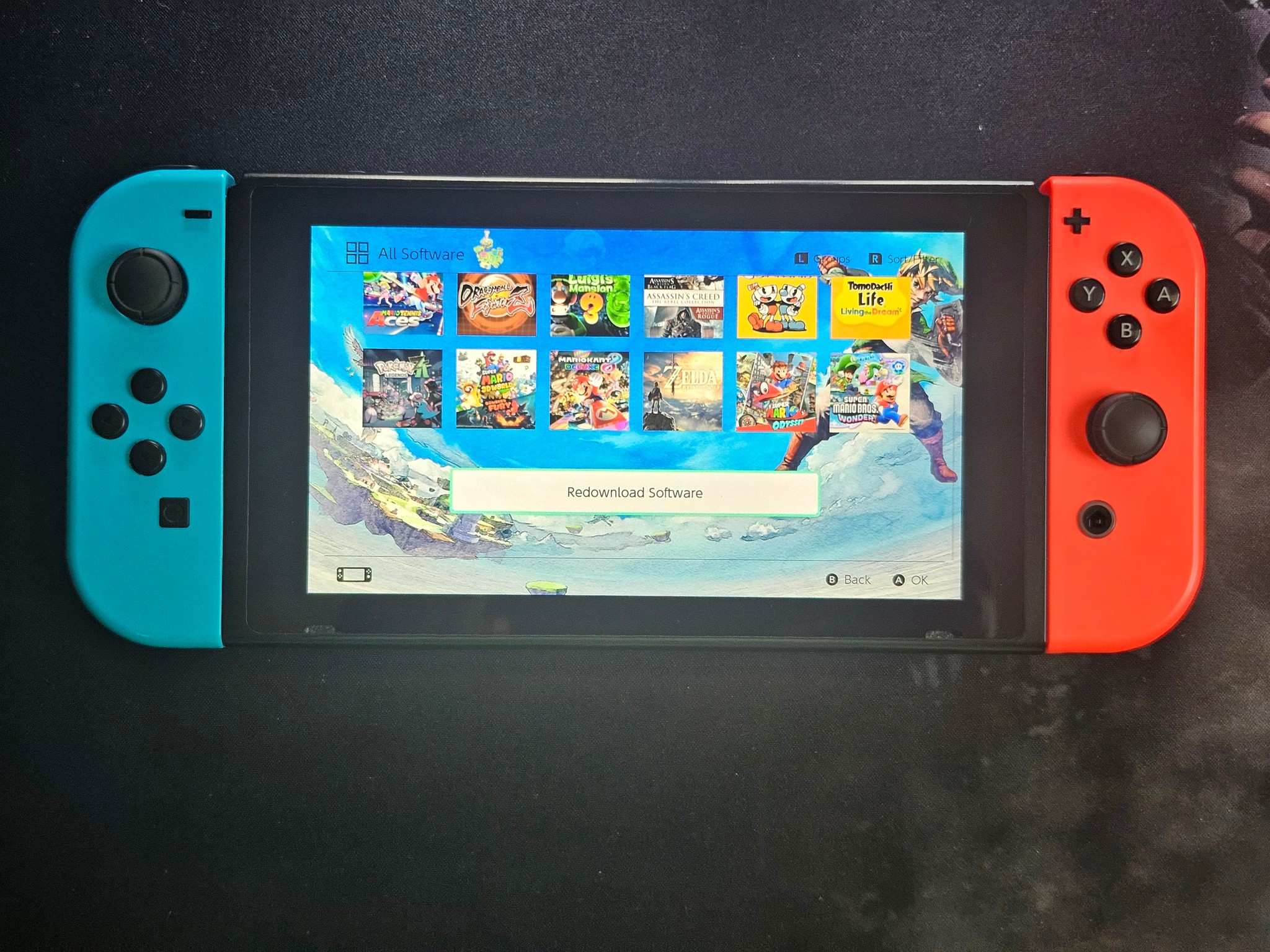 Modded Switch with 128GB SD Card and Charger