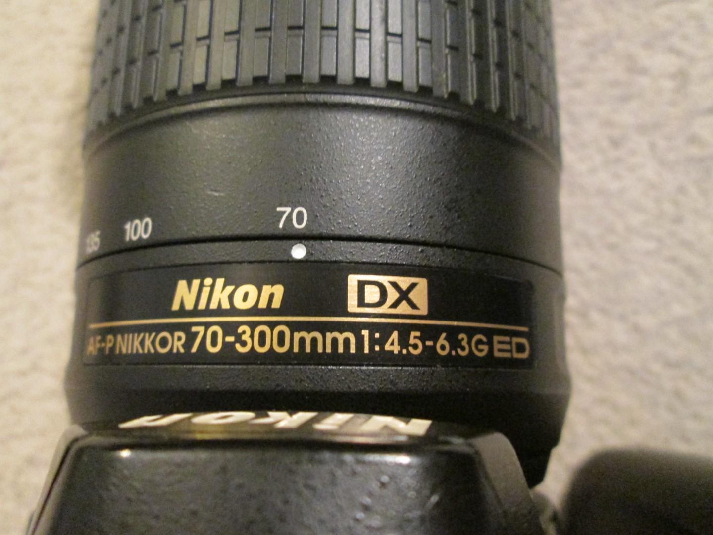 Nikon D3000 With 70-300mm Lens And Accessories