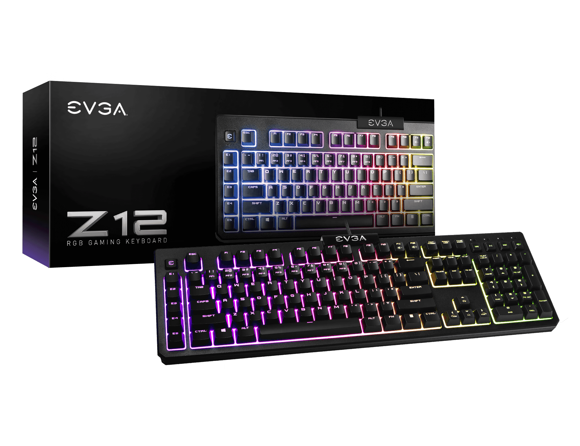 EVGA Z12 RGB Gaming Keyboard, P/N: 834-W0-12US-KR