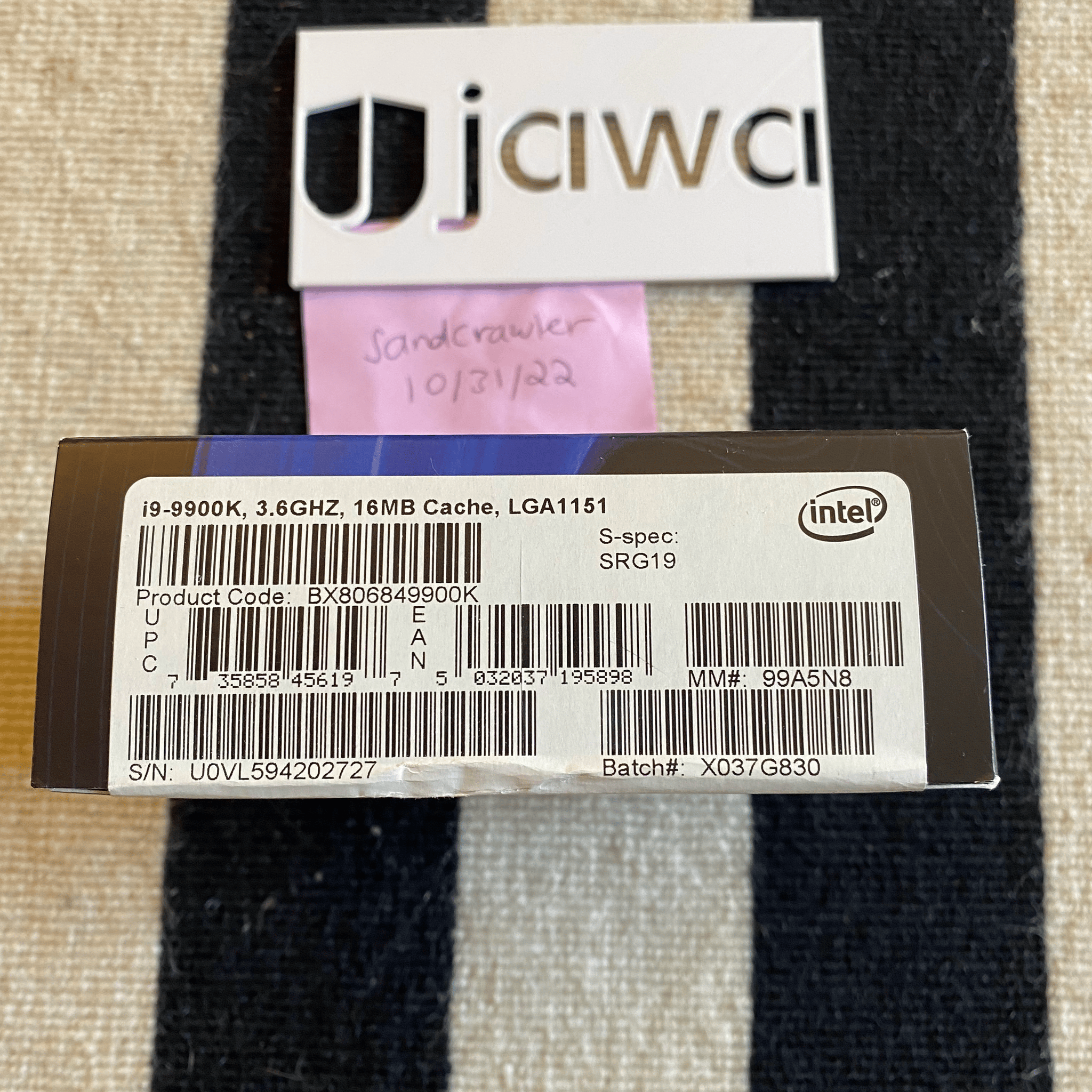 Intel Core i9 9th Gen - Core i9-9900K 8-Core, 16-Thread, 3.6 GHz (5.0 GHz Turbo) CPU