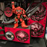 GRIMDARK RTX3080 7600X3D 32GB DDR5 PC w/ Warhammer 40K Action Figure - Dual AIO Watercooled - UNIQUE