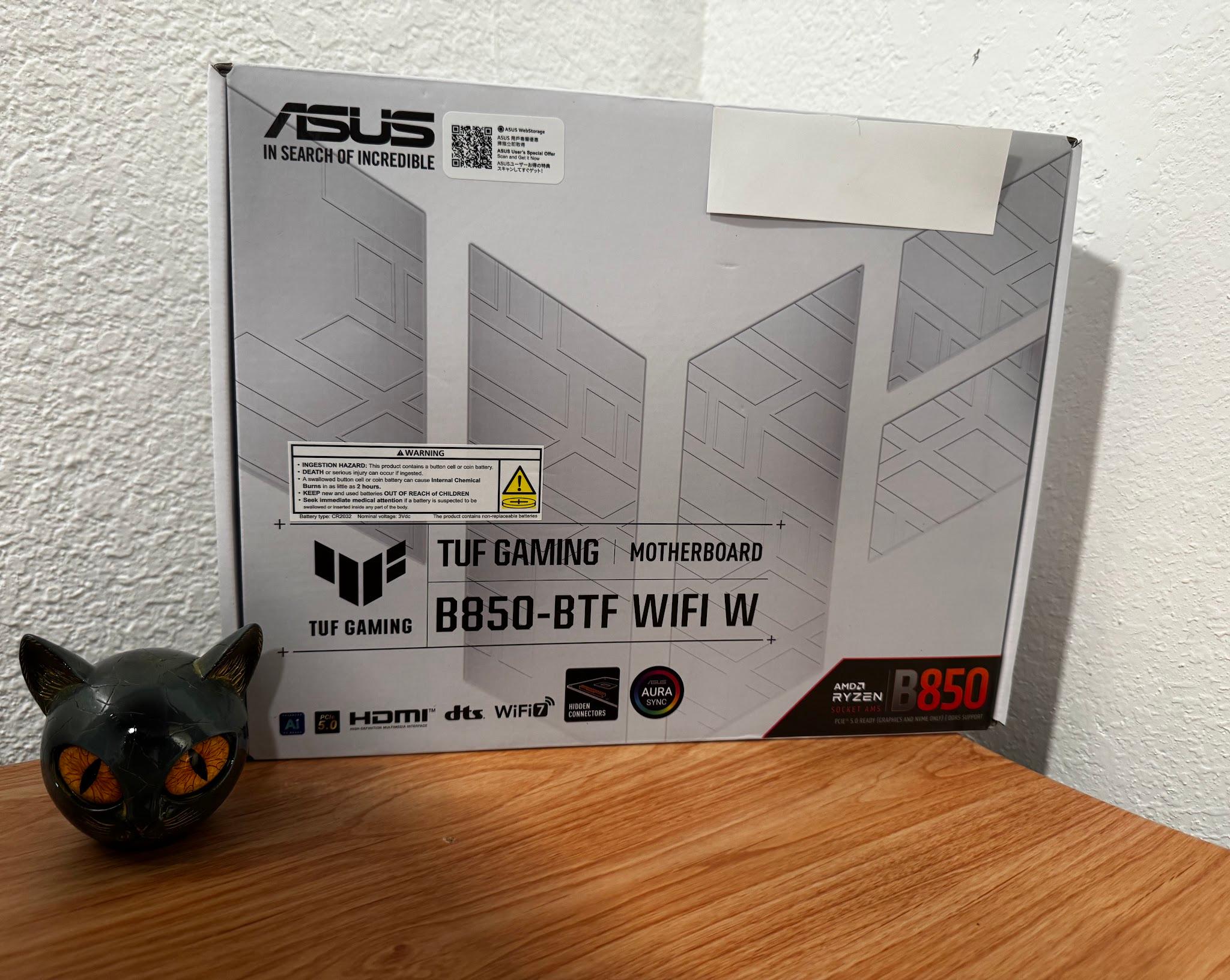 ASUS TUF Gaming B850-BTF WiFi W AMD B850 ATX Motherboard, Hidden-Connector Design