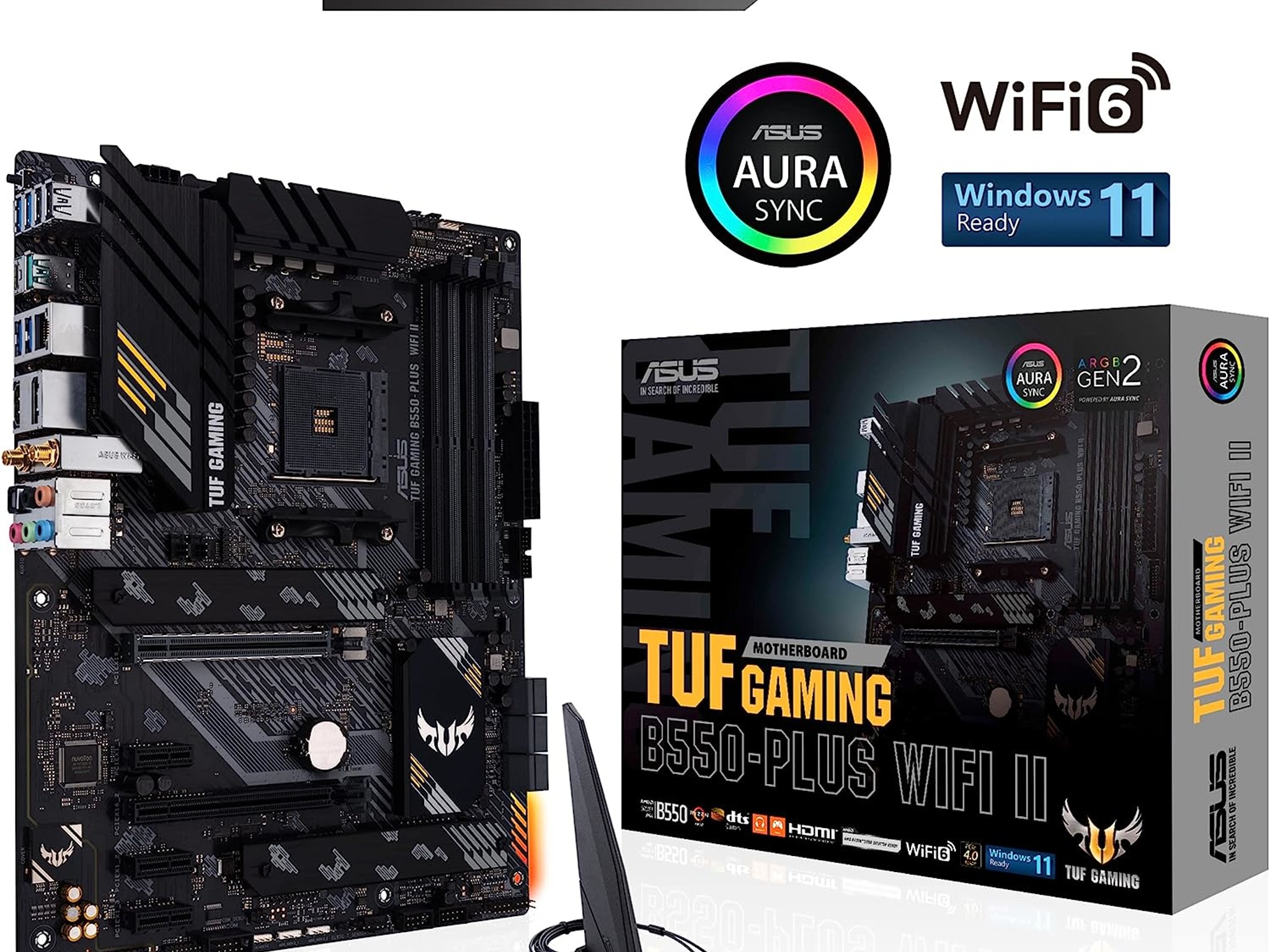 ASUS B550-PLUS TUF Gaming WiFi II AMD AM4 ATX Motherboard DDR4